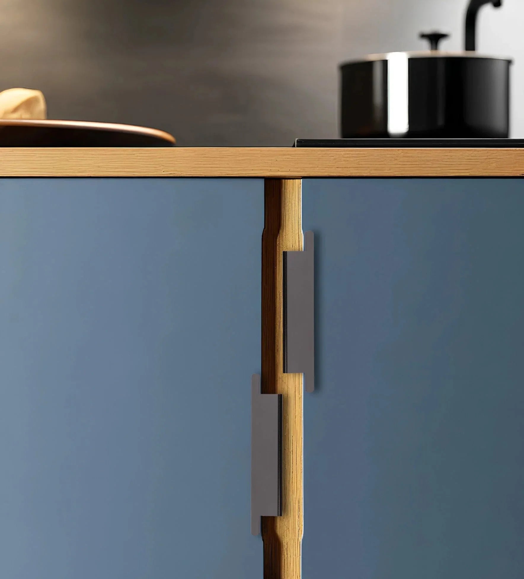 Cabinet handle, zinc alloy, brushed gold, Mantara, Ardent Handle, Z-0023 . works as concealed & sliding door brass handle.