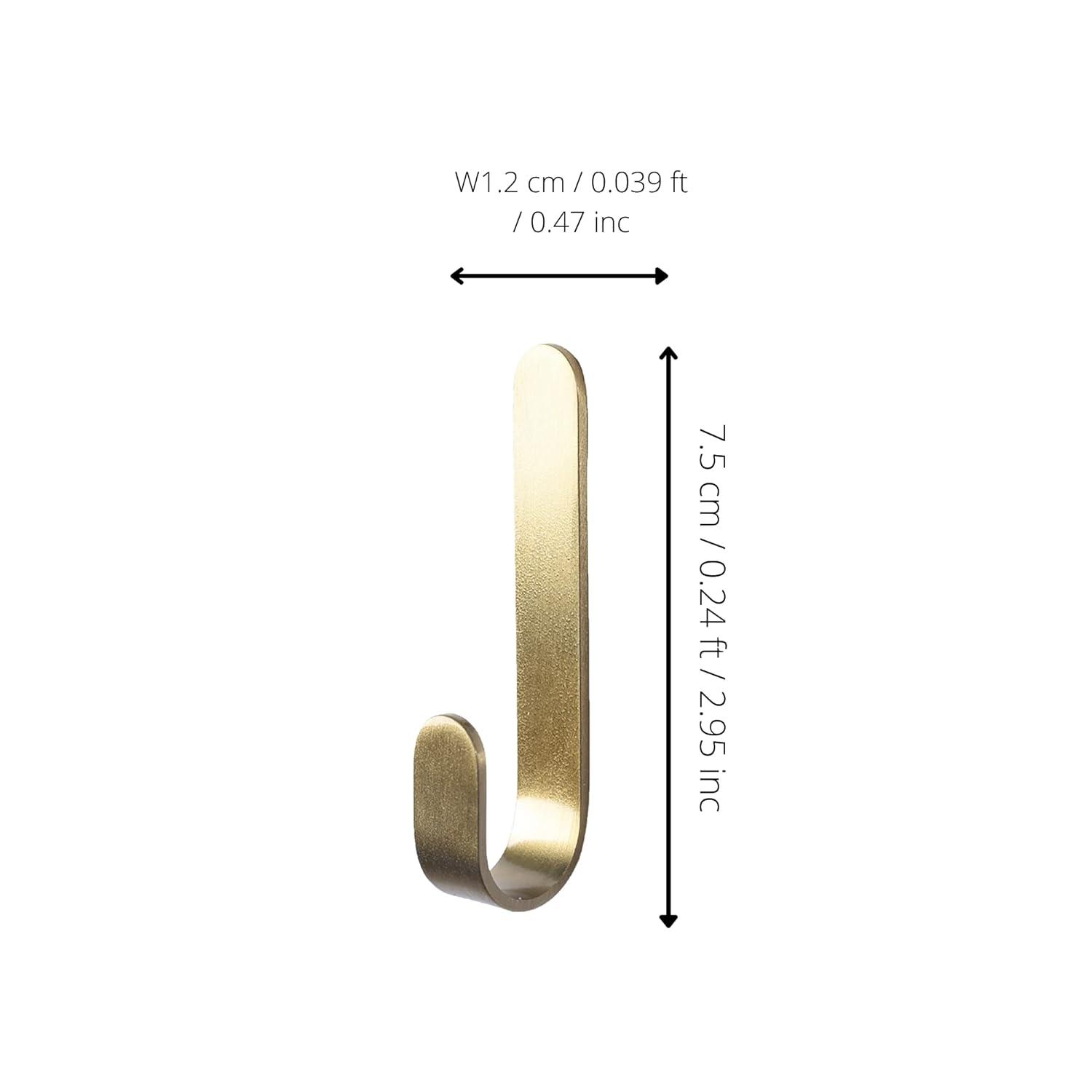 Mantara Aria Hook B-0090 is a modern brushed brass wall hook in gold, ideal for bedrooms, bathrooms, and living spaces.