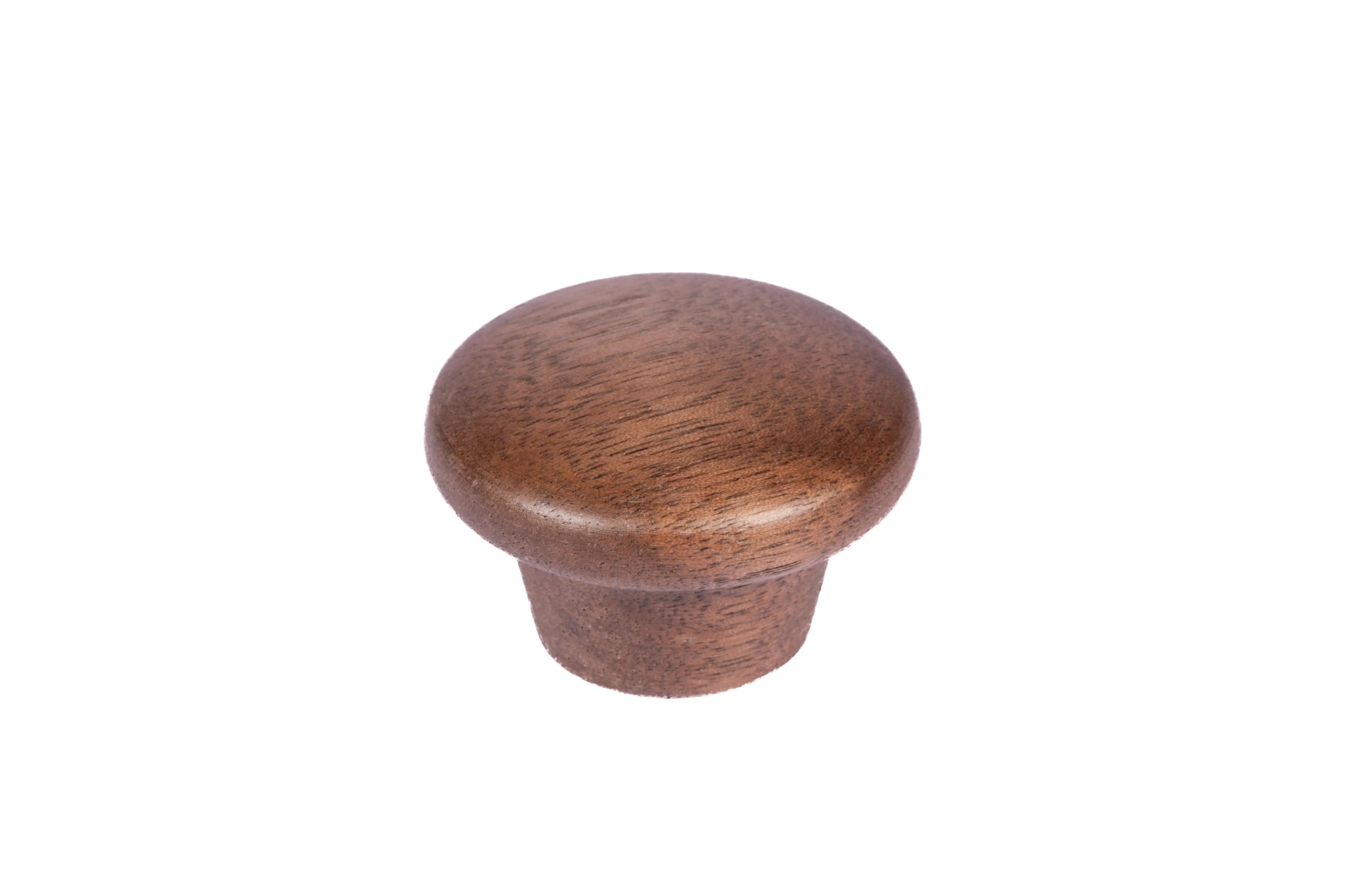 Mantara Aspen Knob W-0038 is a modern walnut wooden knob in brushed finish, ideal for kitchen and dresser drawers.