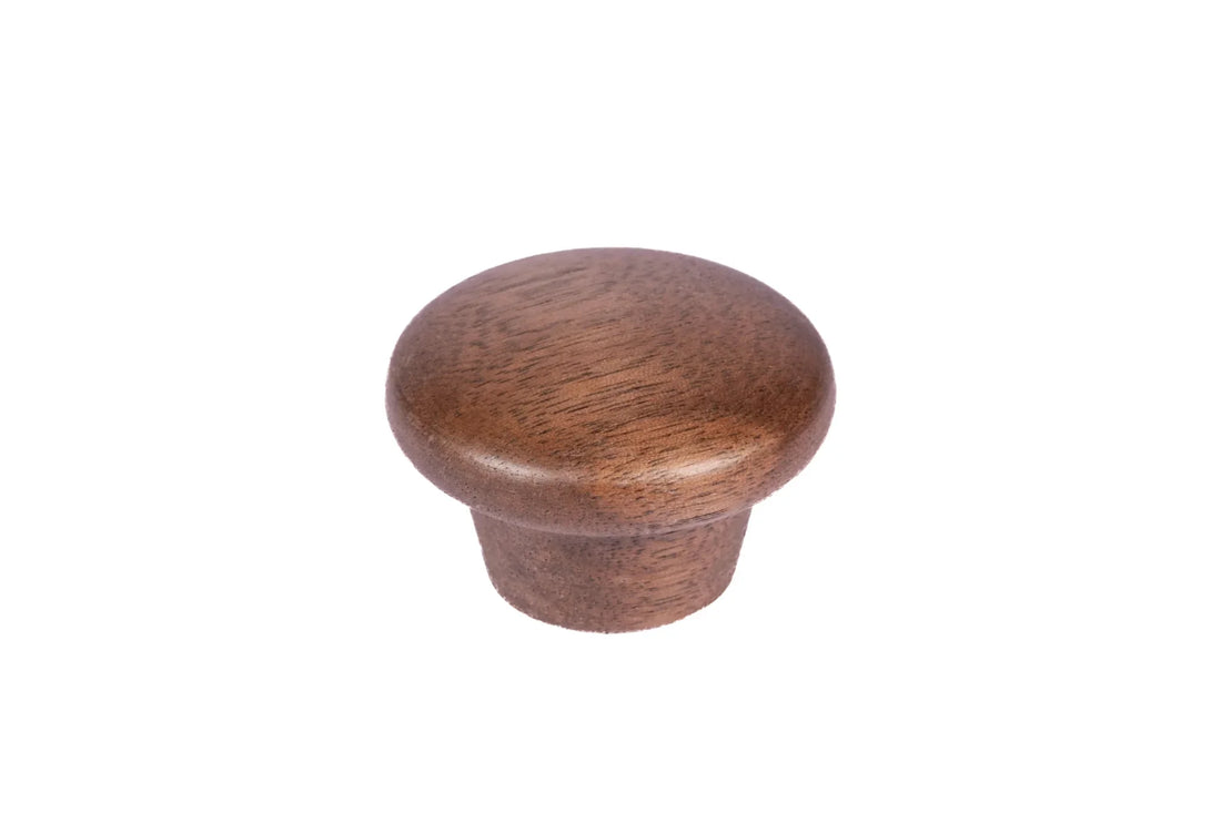 Discover Mantara Wooden knob, cabinet knob, drawer knob - wood, walnut, Mantara, Aspen Knob W-0038.