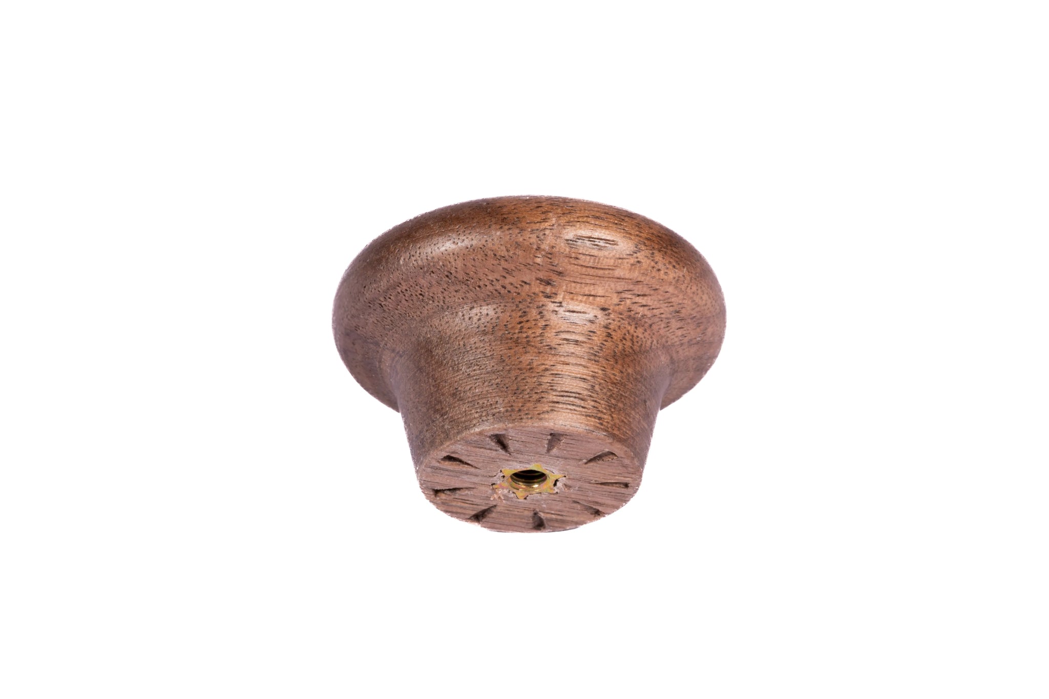 Mantara Aspen Knob W-0038 is a modern walnut wooden knob in brushed finish, ideal for kitchen and dresser drawers.