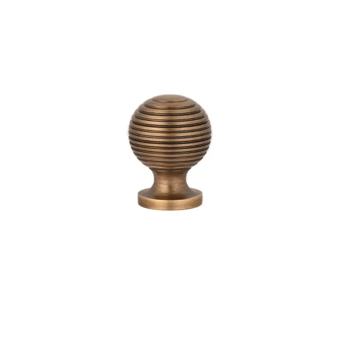 Made from high-grade brass with a brushed finish Brass knob, black knob, luxury hardware knob. Mantara, Astral Knob, B-0002