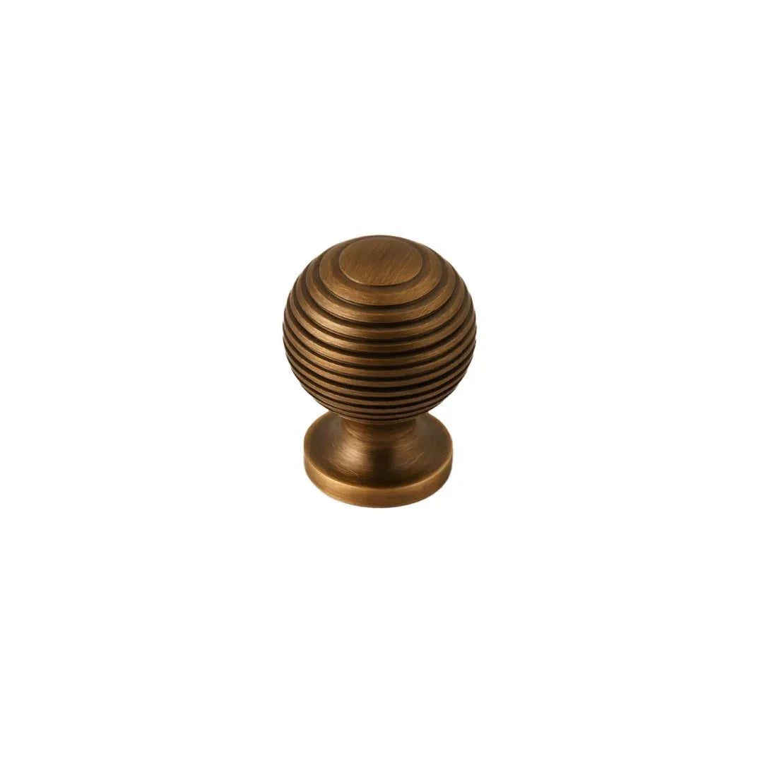 Made from high-grade brass with a brushed finish Brass knob, black knob, luxury hardware knob. Mantara, Astral Knob, B-0002