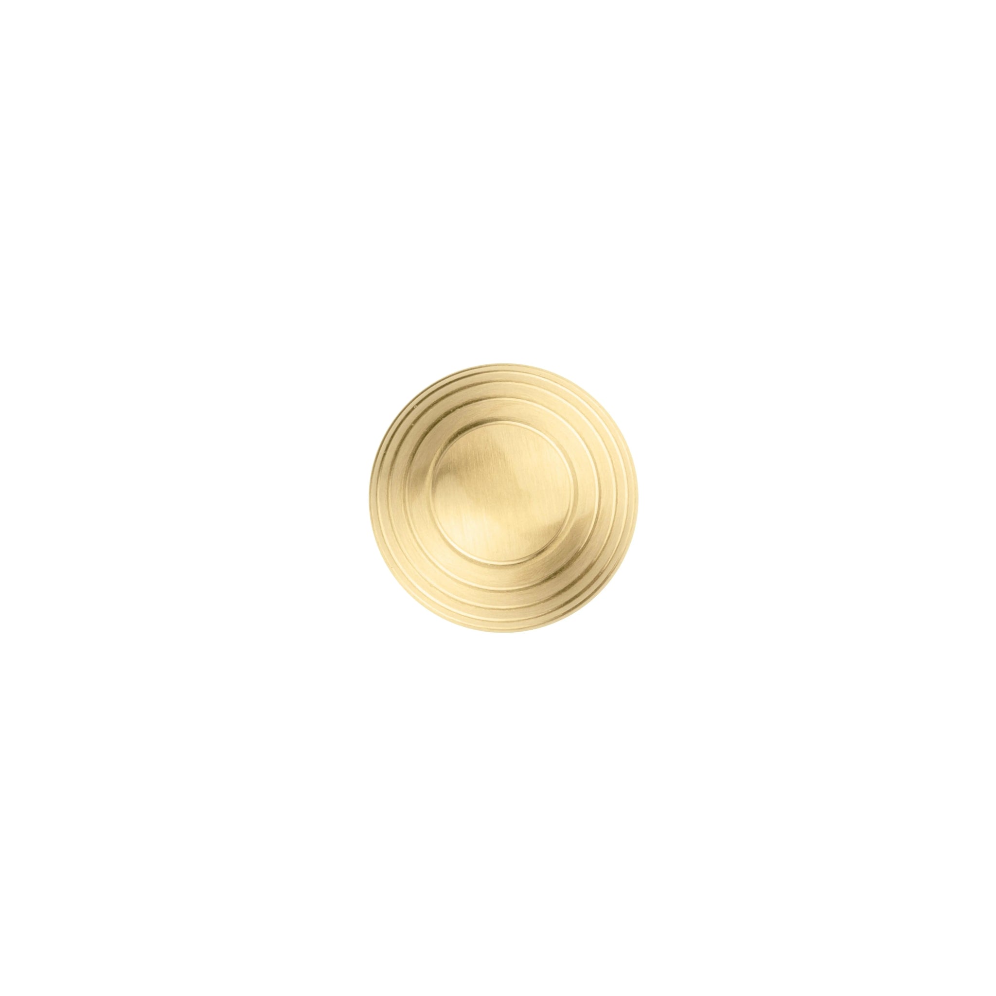 Astral knob B-0002, gold brass, Dia25mm, brushed finish, for wardrobes & kitchen drawers by Mantara