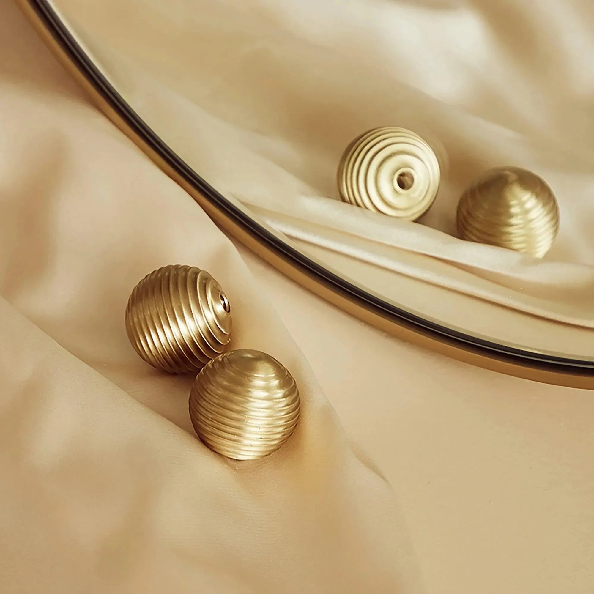 Made from high-grade brass with a brushed finish Brass knob, black knob, luxury hardware knob. Mantara, Astral Knob, B-0002