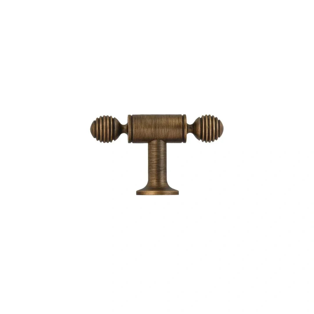 Aureate Handle B-0122 modern brass knob with handle, brushed bronze finish, sizes 55mm–380mm, for kitchen drawers & wardrobe shutters by Mantara