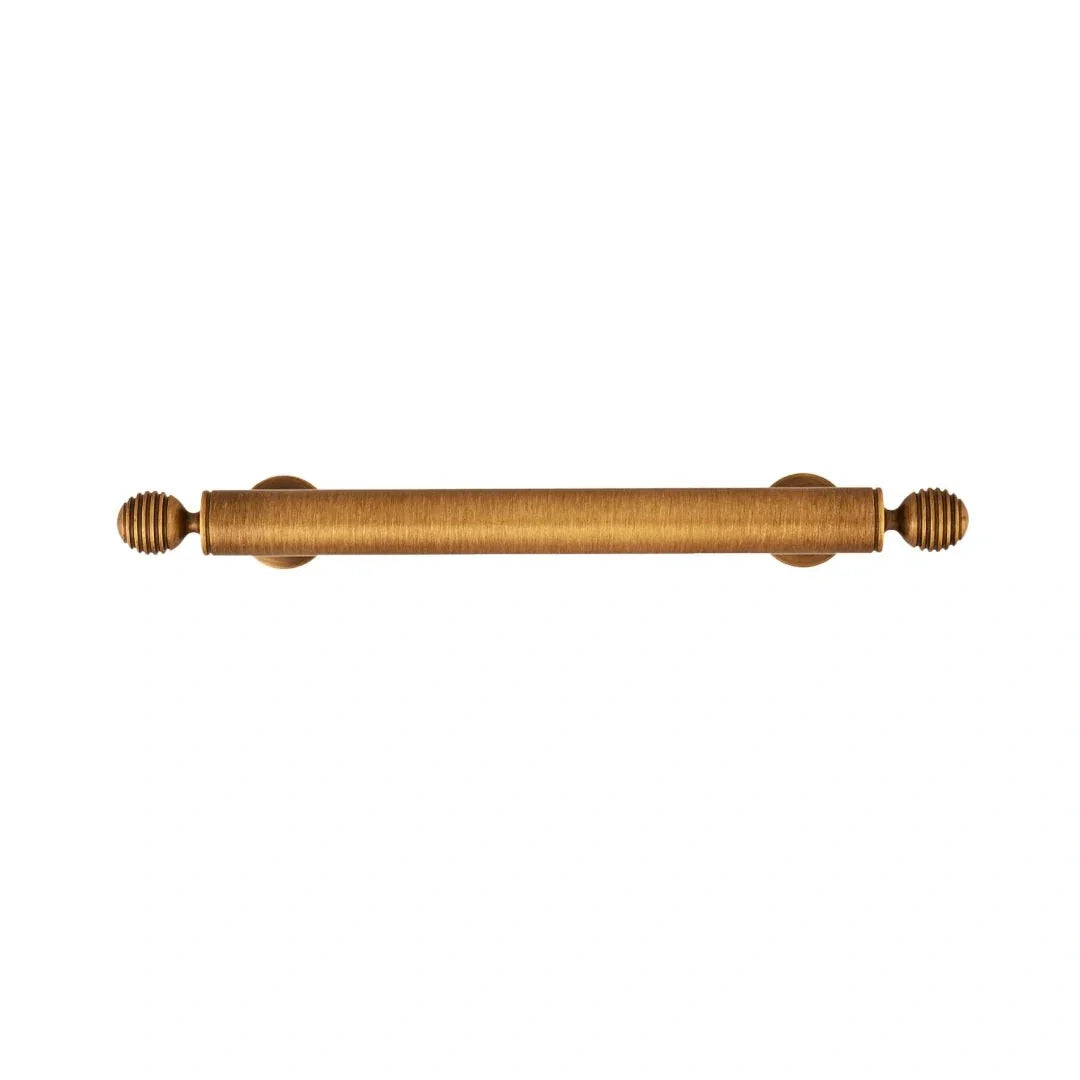 Aureate Handle B-0122 modern brass knob with handle, brushed bronze finish, sizes 55mm–380mm, for kitchen drawers & wardrobe shutters by Mantara
