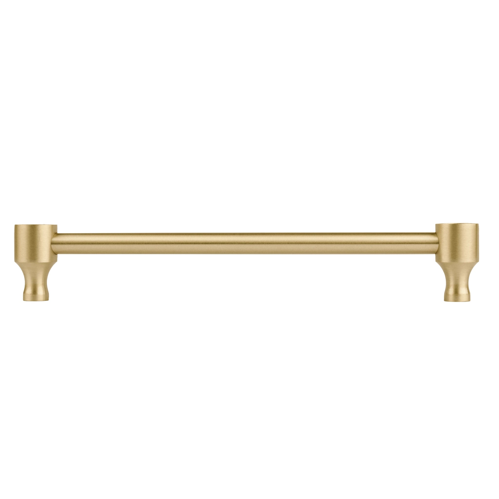 The Aurelia Handle by Mantara B-0108 is a brushed brass handle in gold, ideal for wardrobes, cabinets, and drawers.