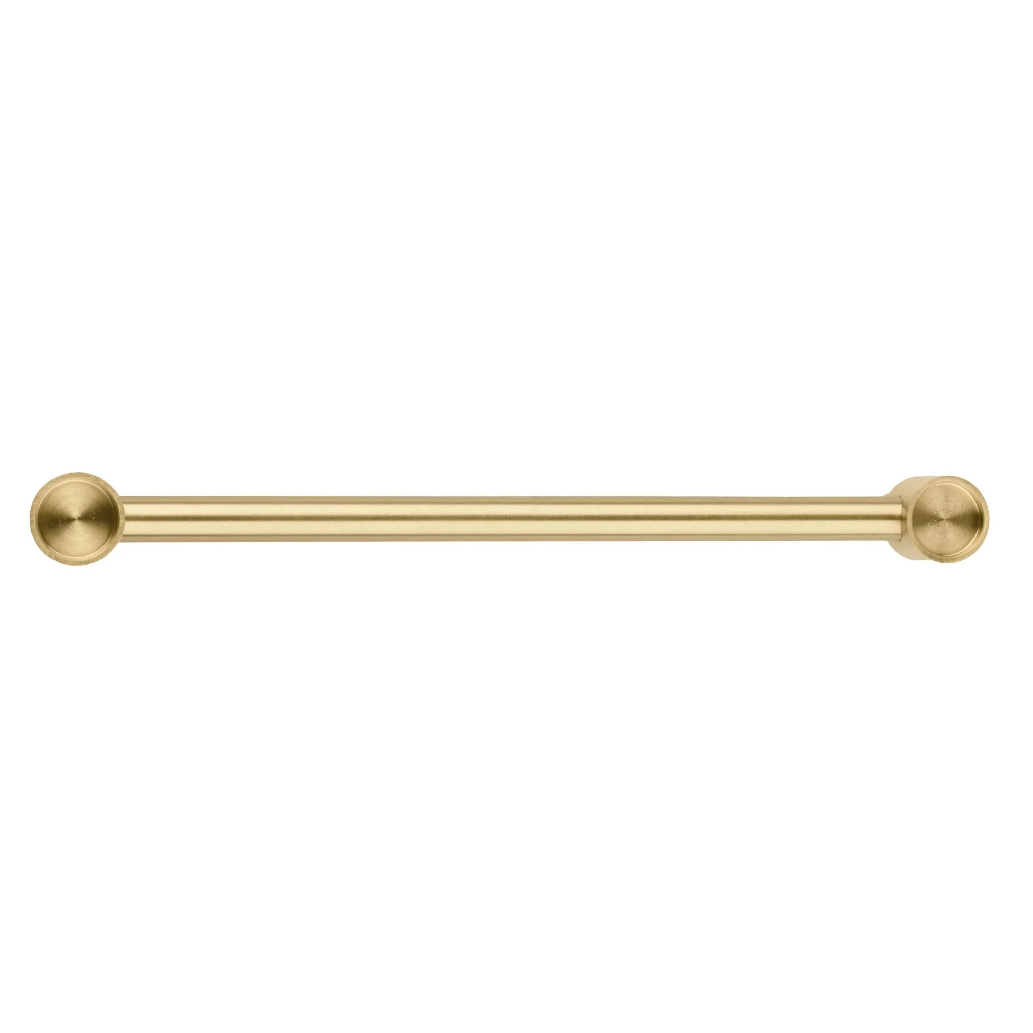 Brass pull handle in brushed gold finish by Mantara, for kitchen cabinets or wardrobes, model Aurelia Handle B-0108.