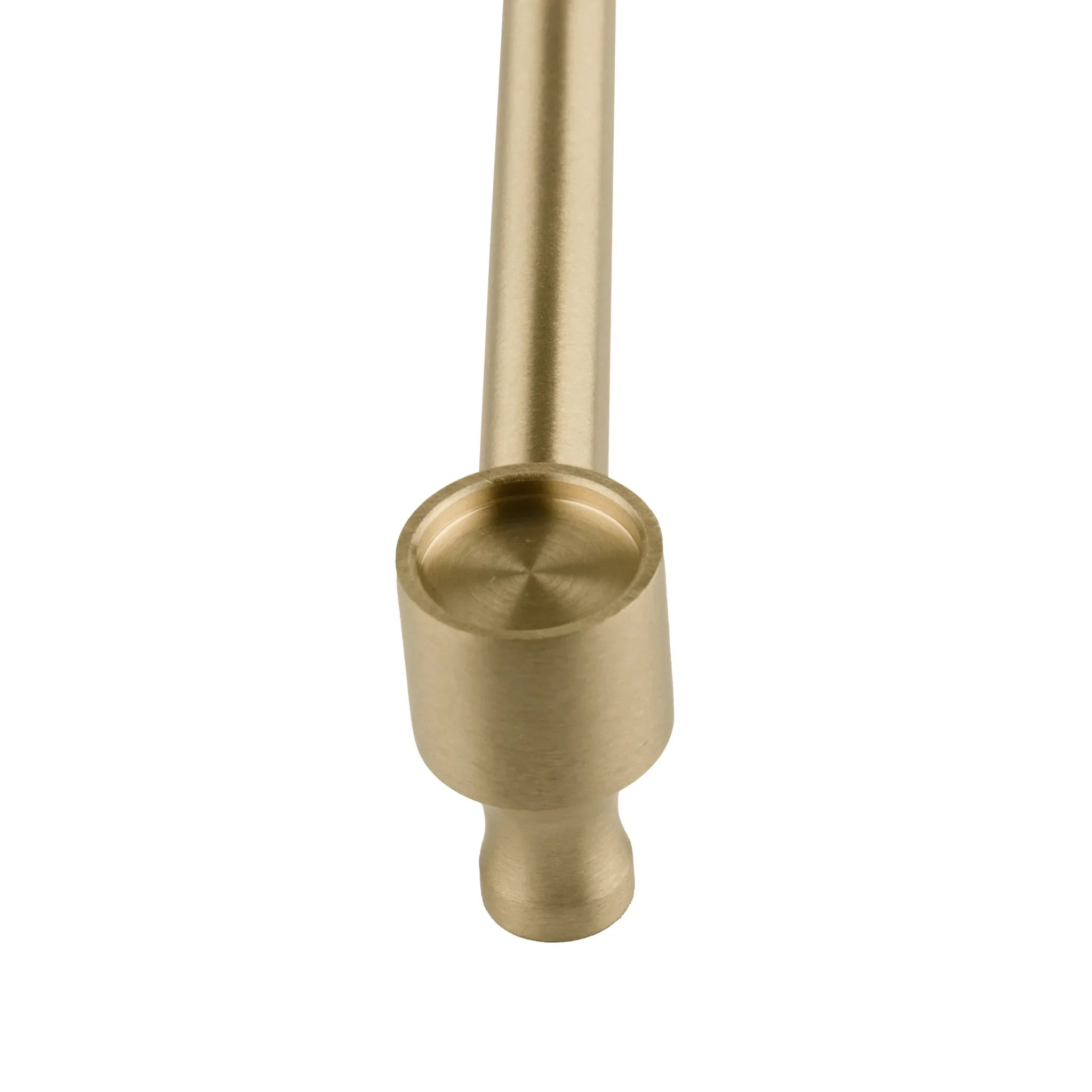Brass pull handle in brushed gold finish by Mantara, for kitchen cabinets or wardrobes, model Aurelia Handle B-0108.