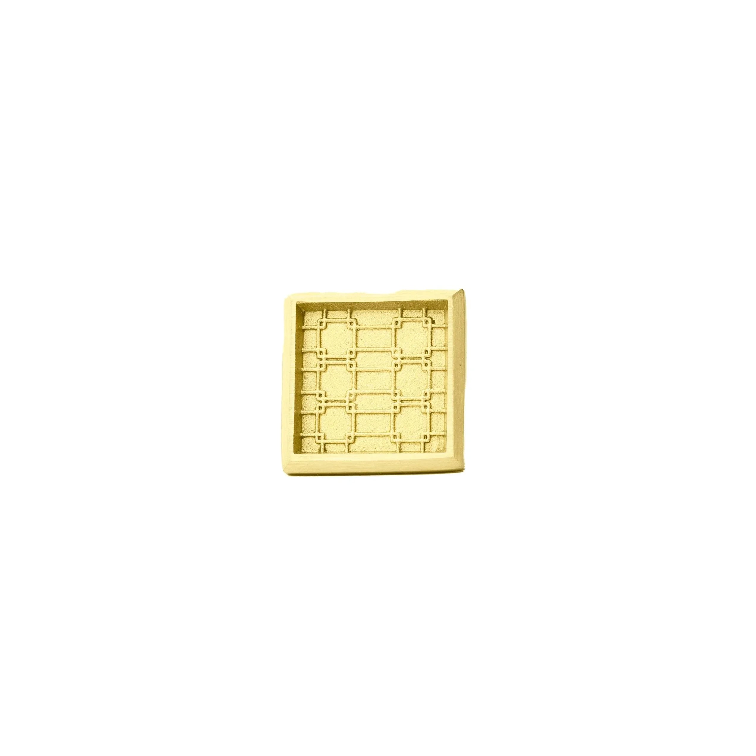 Brass small knob in gold finish by Mantara. ideal as a brass knob or jewel knob. B-0010