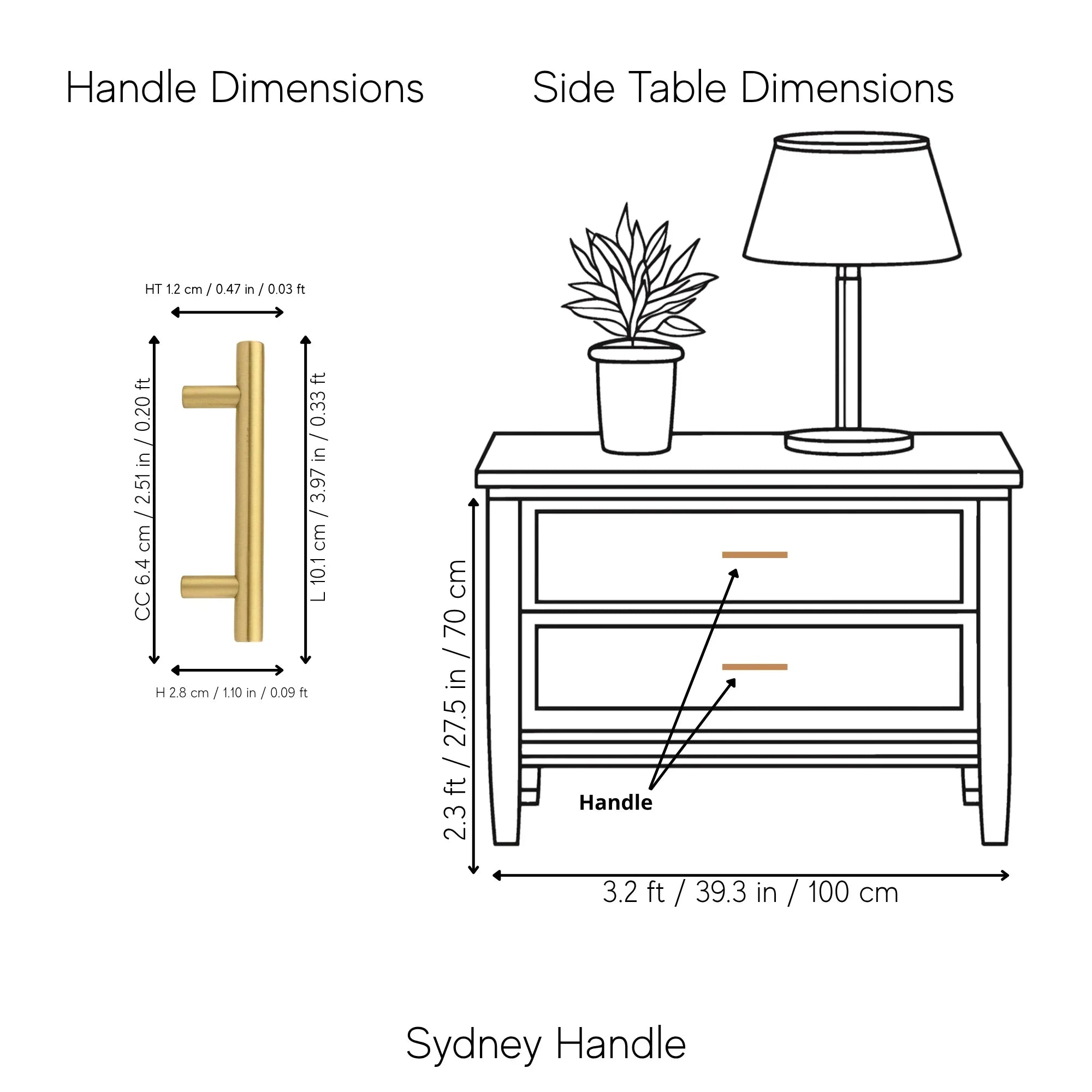 Cabinet pull handle, solid brass, brushed gold finish, Mantara, Sydney Handle, B-0080, ideal for wardrobes and kitchens.