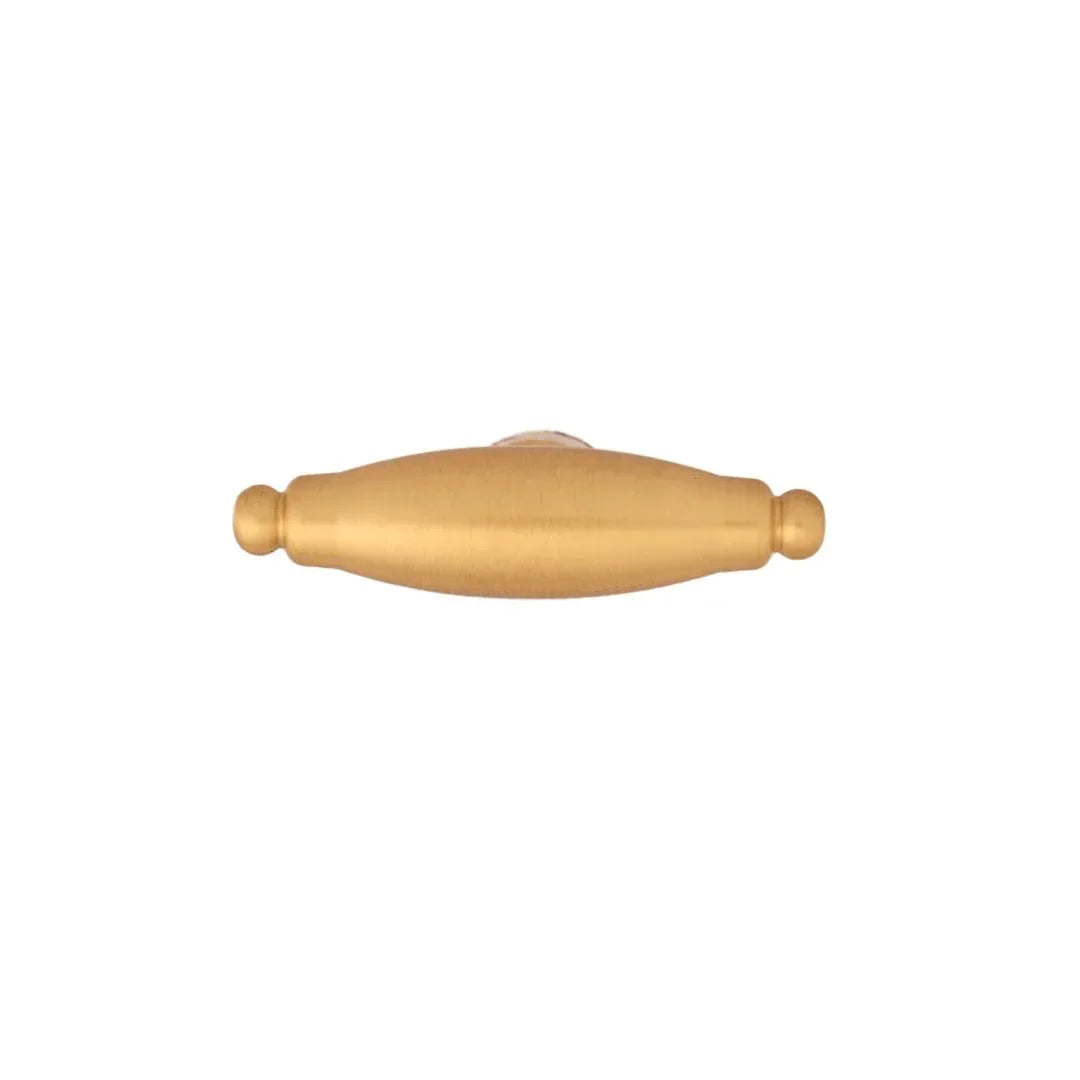Door handle solid brass gold finish by Mantara, model temple handle B-0123, gold handle for pooja doors.