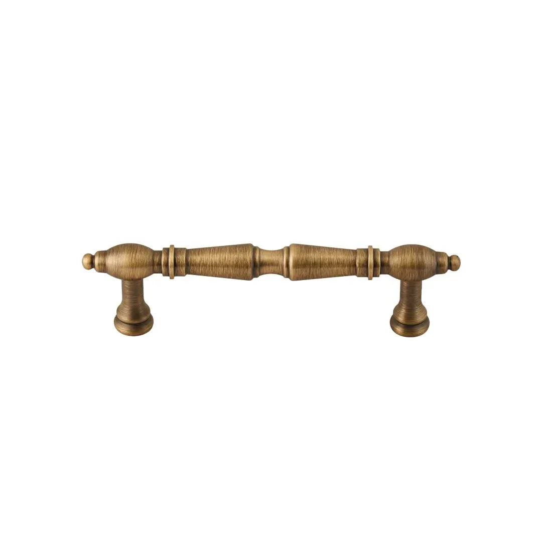 Door handle solid brass antique bronze finish by Mantara, model temple handle B-0123, bronze handle for pooja doors.