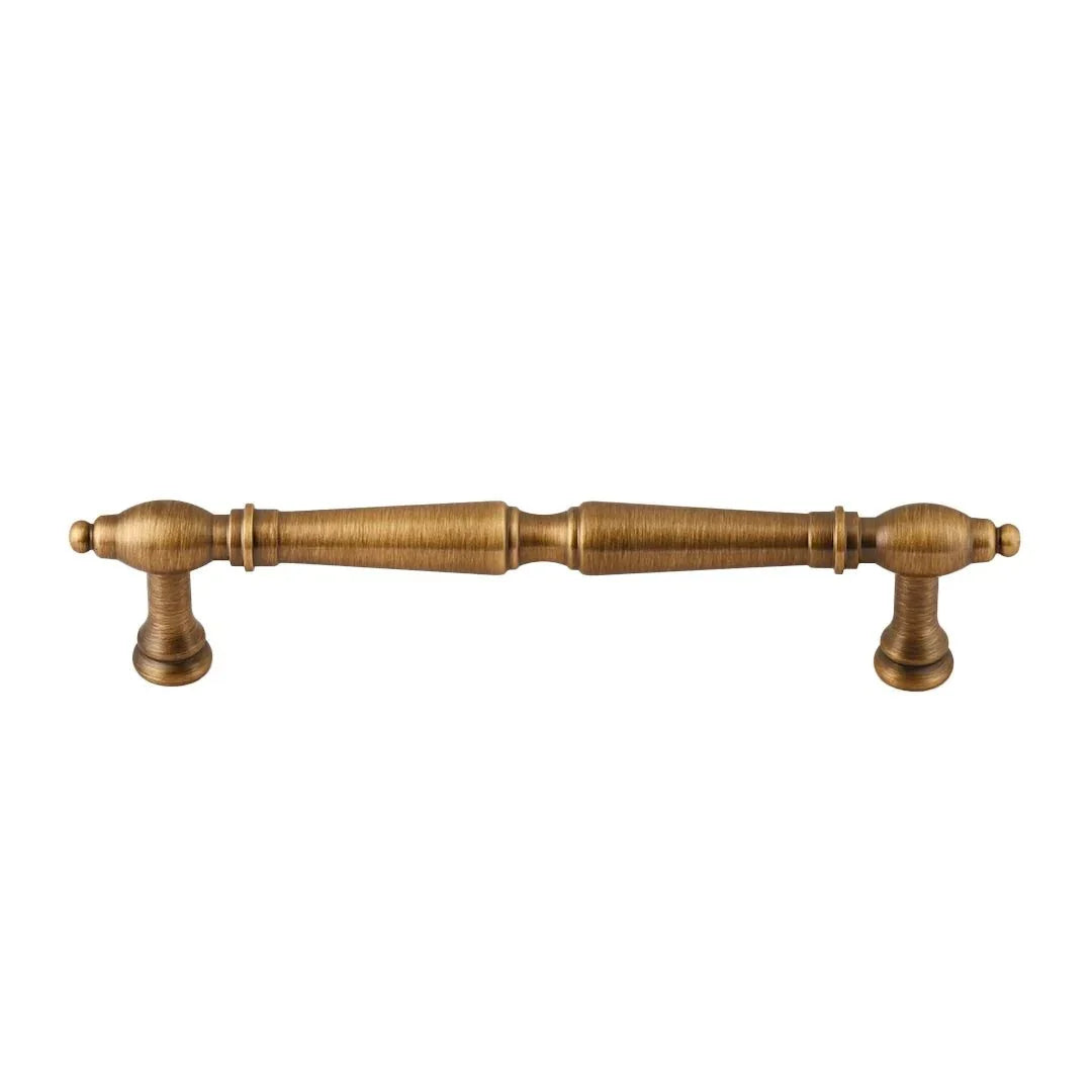 Door handle solid brass antique bronze finish by Mantara, model temple handle B-0123, bronze handle for pooja doors.