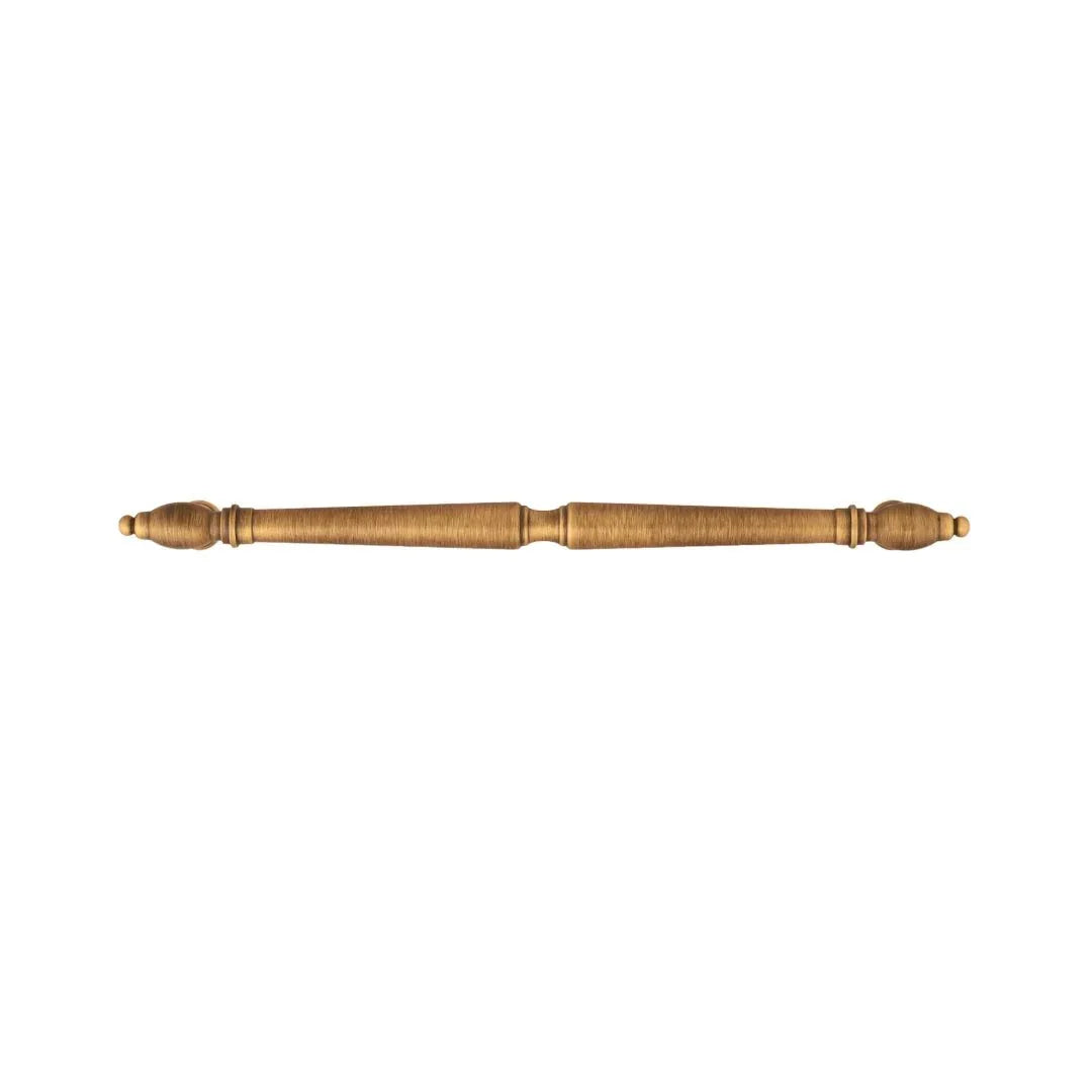 Door handle solid brass antique bronze finish by Mantara, model temple handle B-0123, bronze handle for pooja doors.