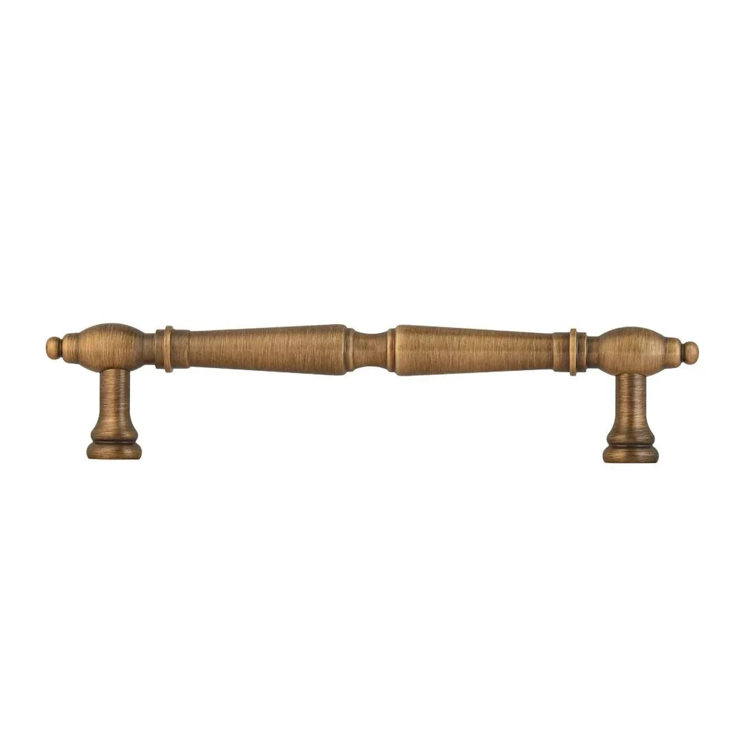 Door handle solid brass antique bronze finish by Mantara, model temple handle B-0123, bronze handle for pooja doors.
