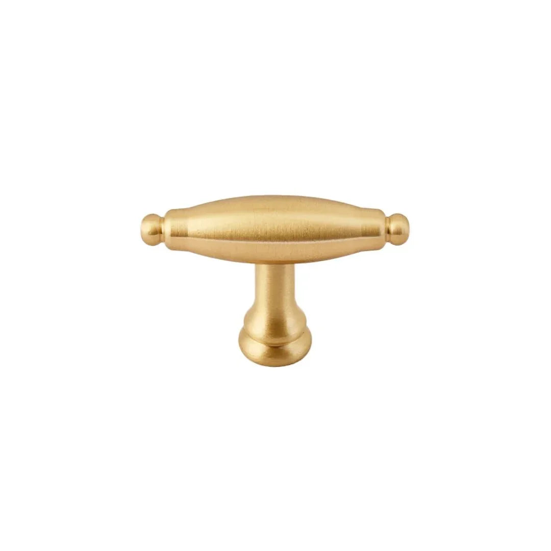 Door handle solid brass gold finish by Mantara, model temple handle B-0123, gold handle for pooja doors.