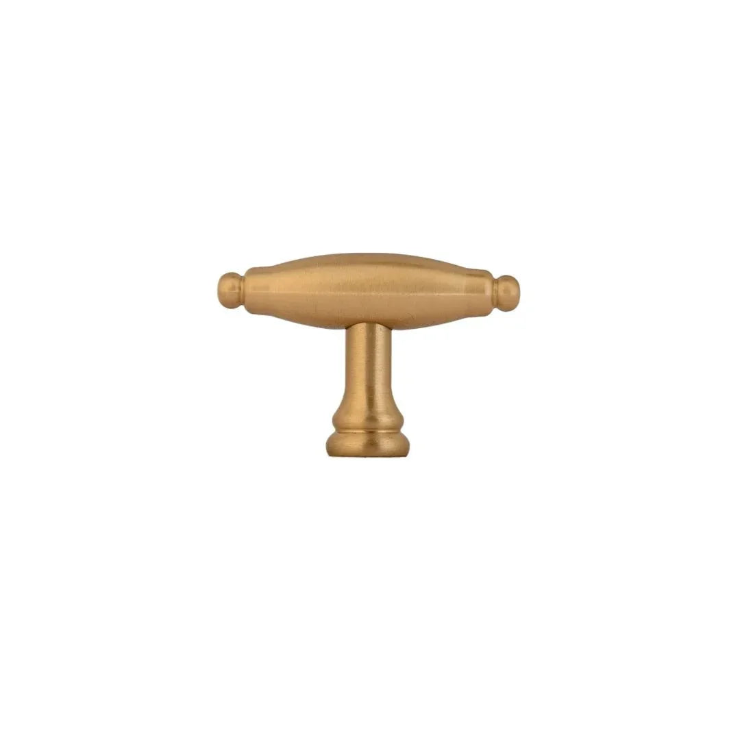 Door handle solid brass gold finish by Mantara, model temple handle B-0123, gold handle for pooja doors.