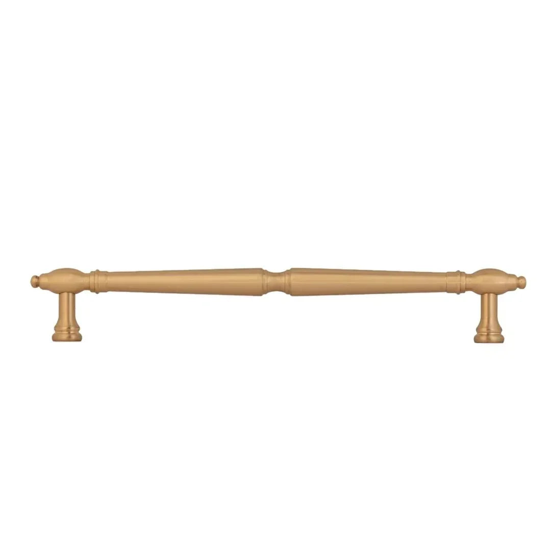 Door handle solid brass antique bronze finish by Mantara, model temple handle B-0123, bronze handle for pooja doors.