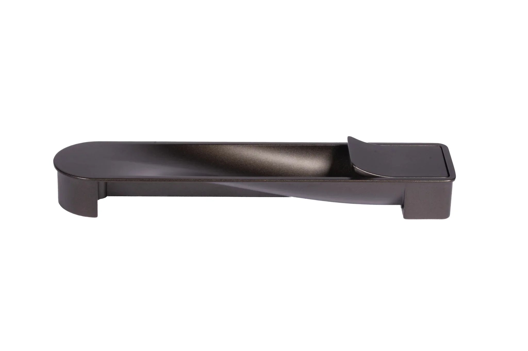 Mantara Bronel Handle Z-0033 is a modern zinc handle in brushed grey finish, ideal for kitchen and dresser drawers.