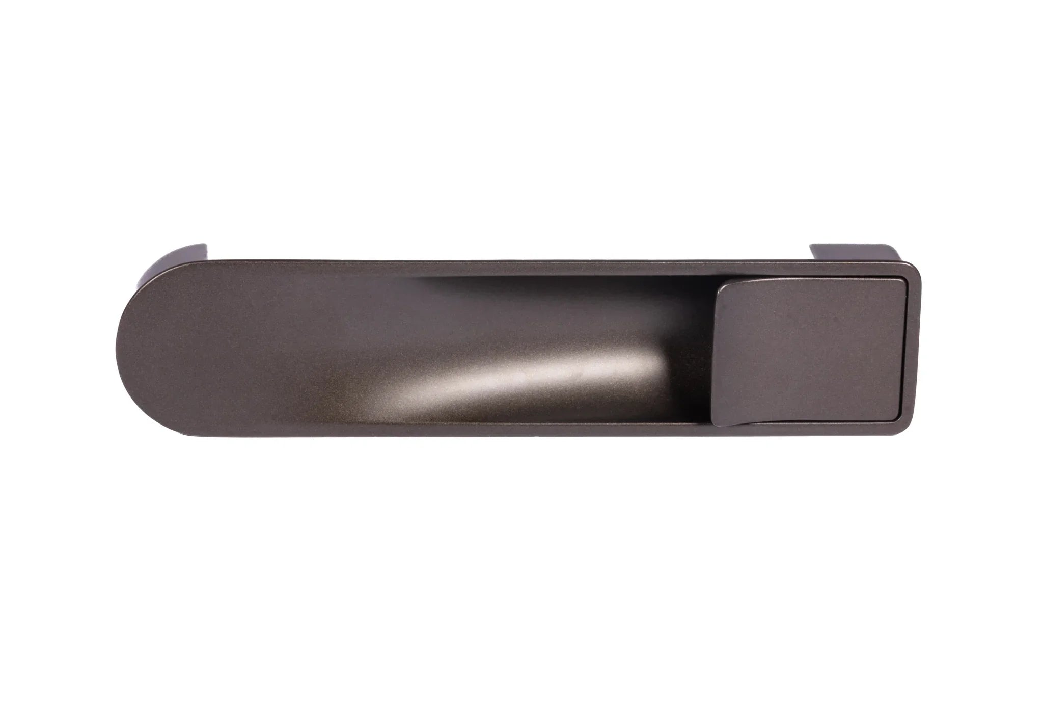 Mantara Bronel Handle Z-0033 is a modern zinc handle in brushed grey finish, ideal for kitchen and dresser drawers.