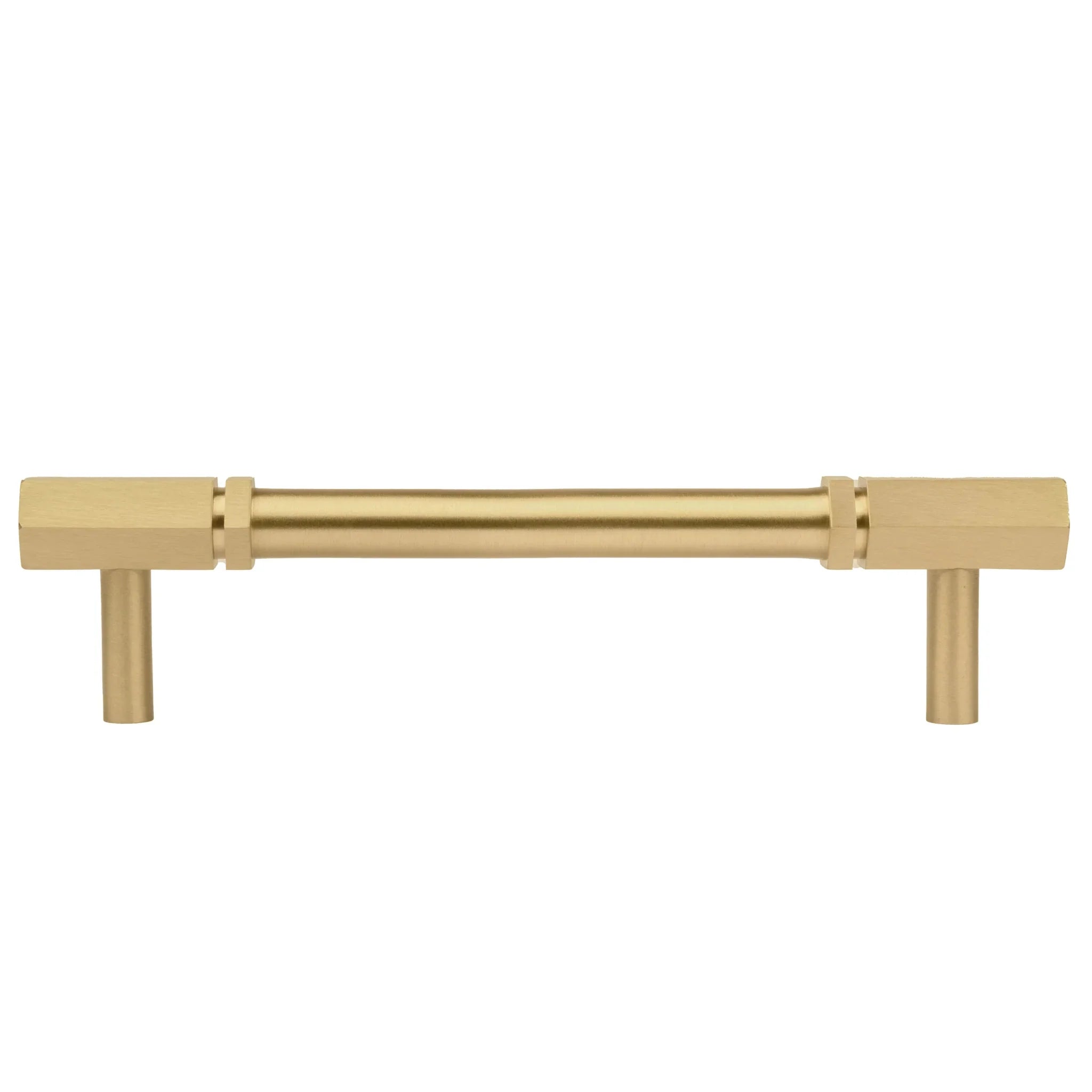 Mantara Brooklyn Handle B-0059 is a modern brushed brass handle, ideal for cabinets, wardrobes, and kitchens.