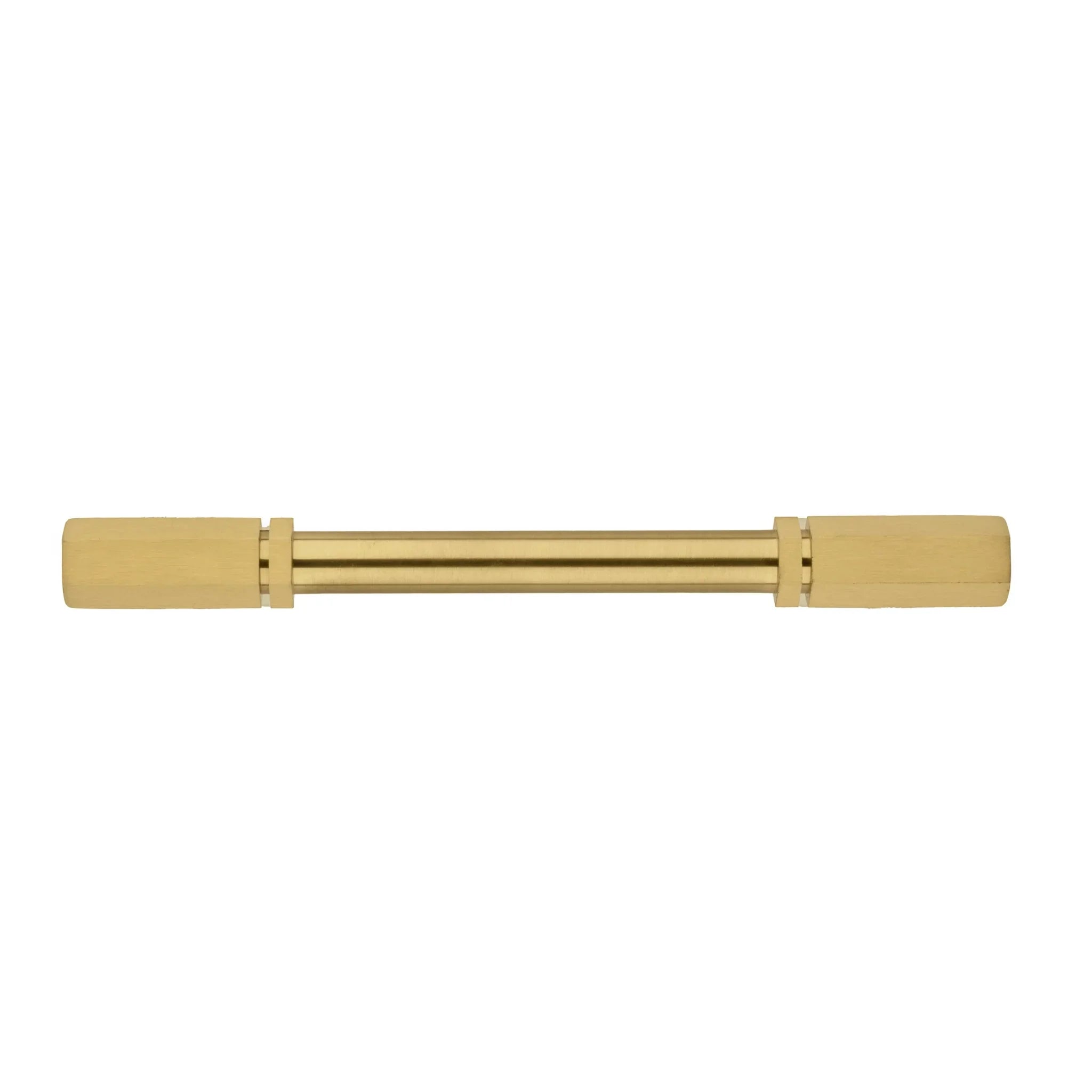 Mantara Brooklyn Handle B-0059 is a modern brushed brass handle, ideal for cabinets, wardrobes, and kitchens.