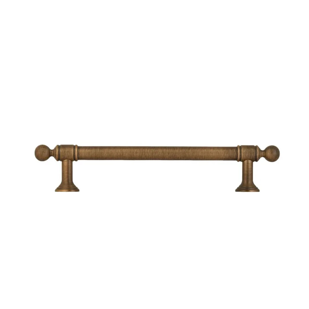 The Mantara B-0127 Caelum Handle is a modern brass handle in bronze and gold, perfect for kitchen drawers, cabinets, and furniture.
