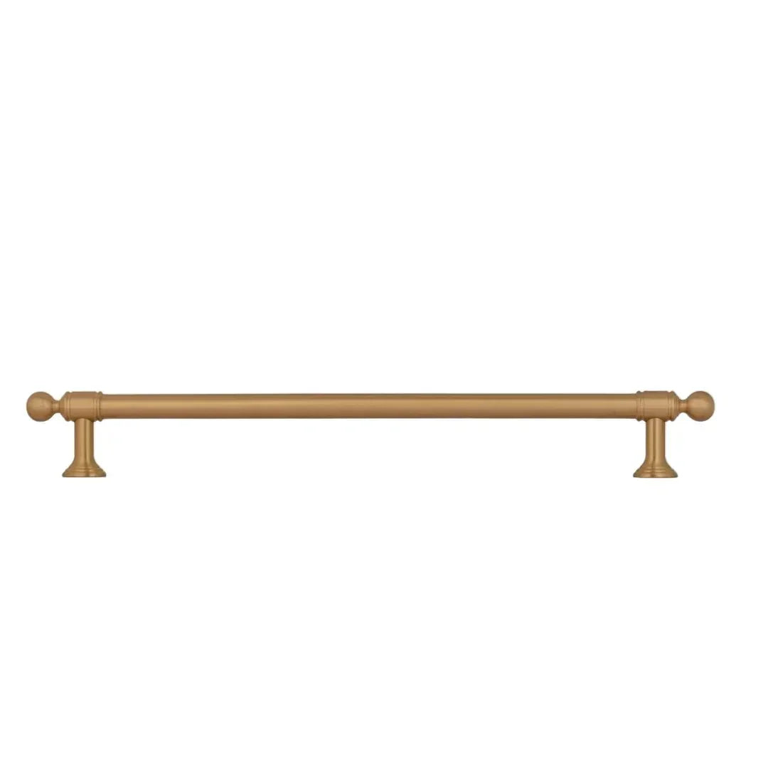 The Mantara B-0127 Caelum Handle is a modern brass handle in bronze and gold, perfect for kitchen drawers, cabinets, and furniture.
