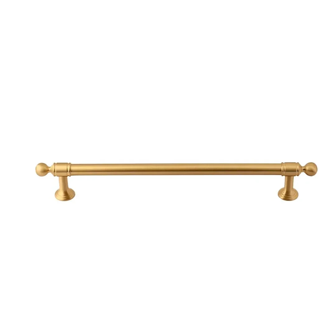The Mantara B-0127 Caelum Handle is a modern brass handle in bronze and gold, perfect for kitchen drawers, cabinets, and furniture.