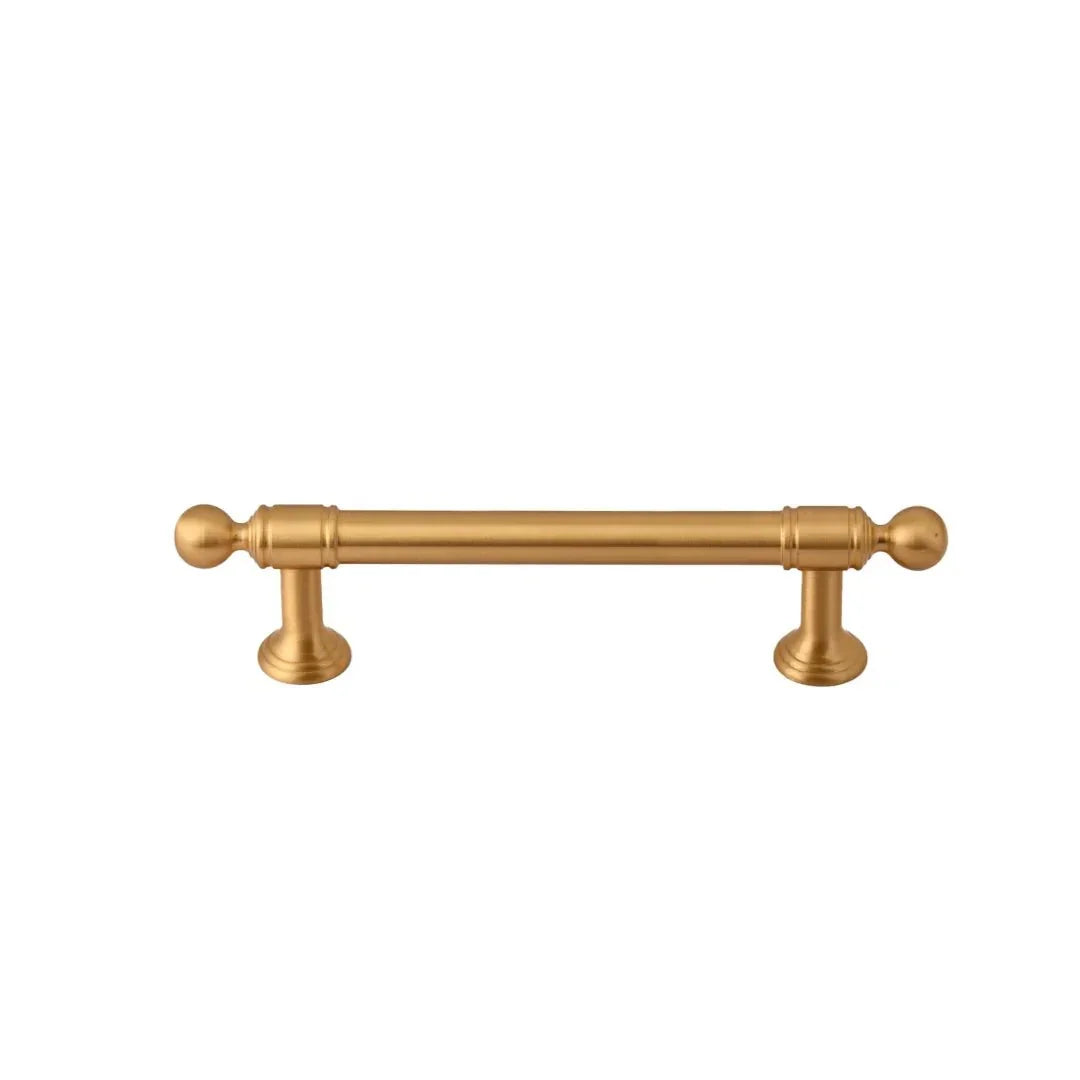 The Mantara B-0127 Caelum Handle is a modern brass handle in bronze and gold, perfect for kitchen drawers, cabinets, and furniture.