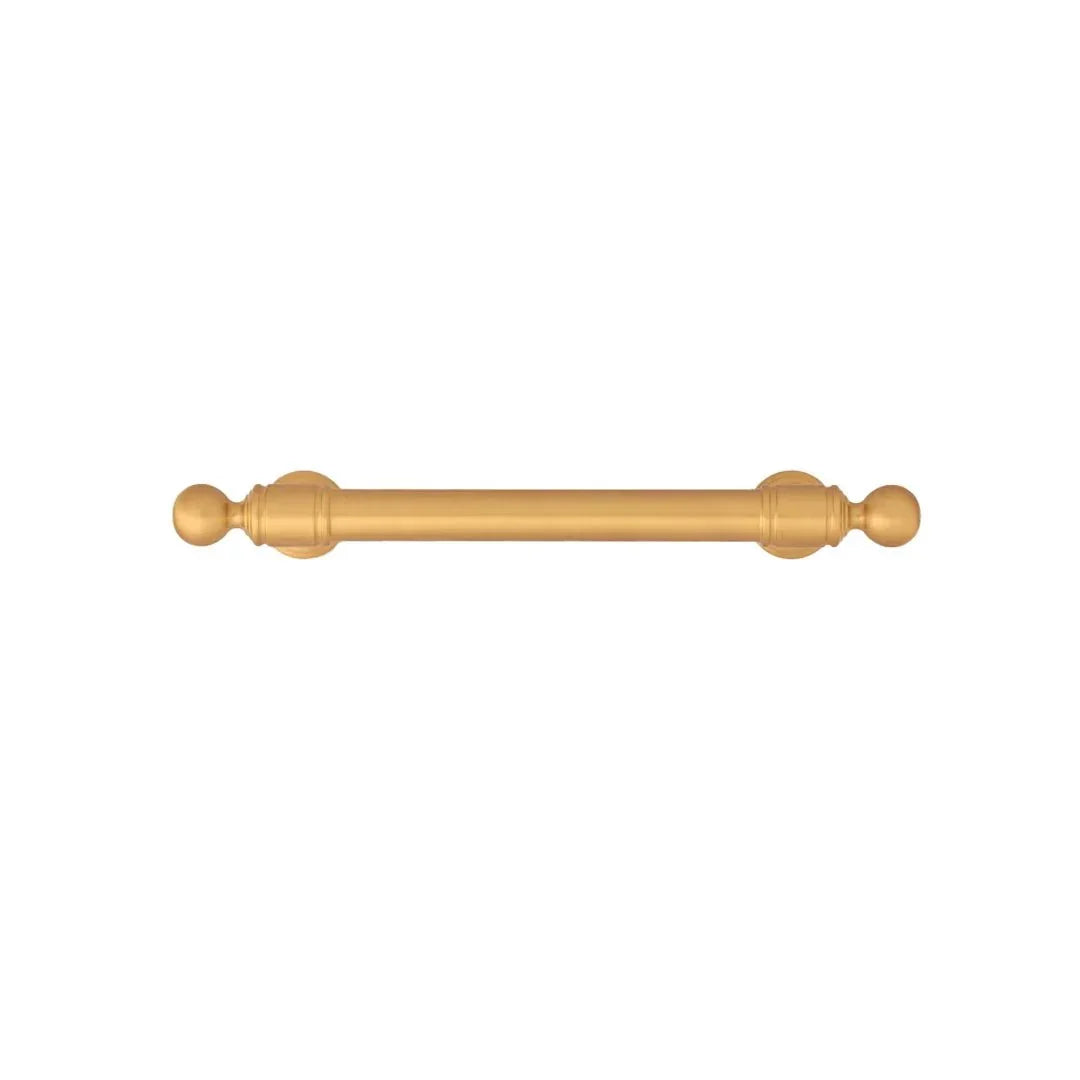 The Mantara B-0127 Caelum Handle is a modern brass handle in bronze and gold, perfect for kitchen drawers, cabinets, and furniture.