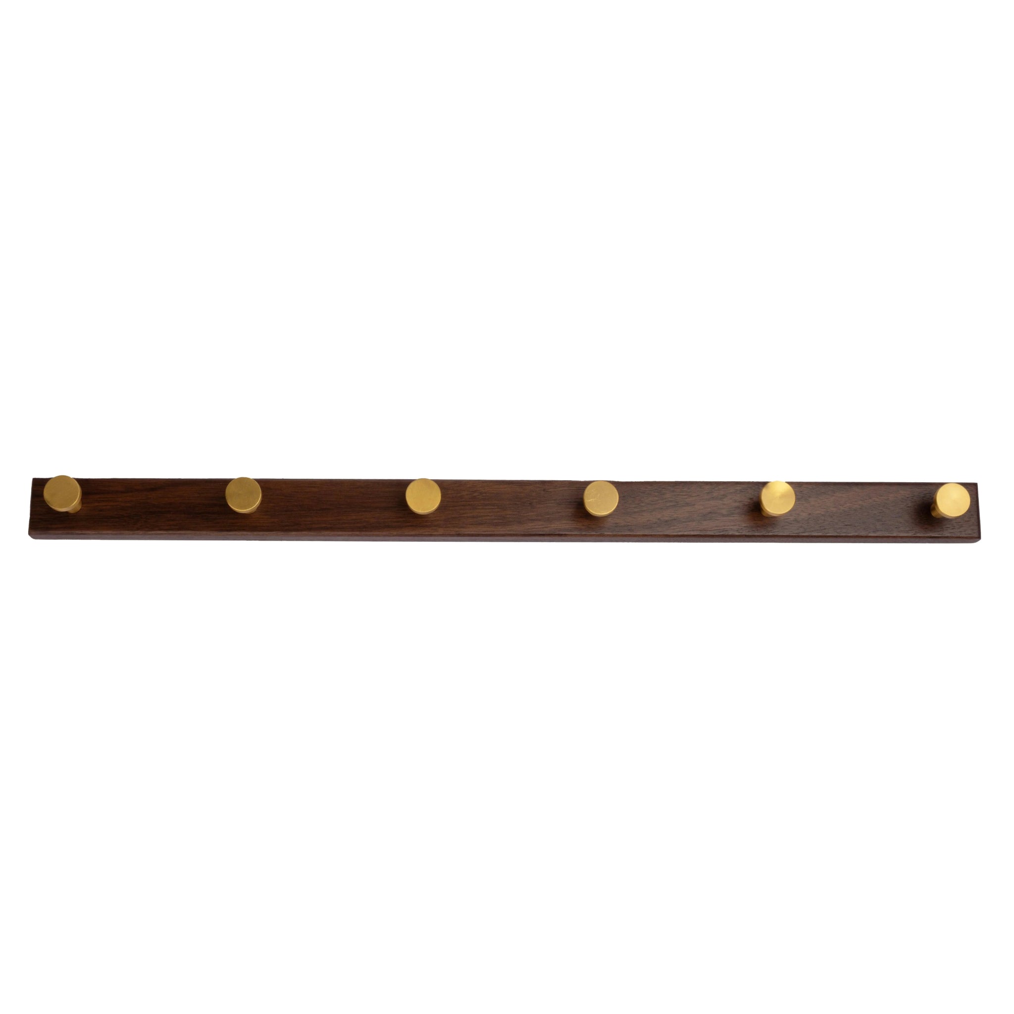 Calista Hook W-0011 in walnut & brushed brass, size 250&550mm, ideal for home & hotel spaces—by Mantara.