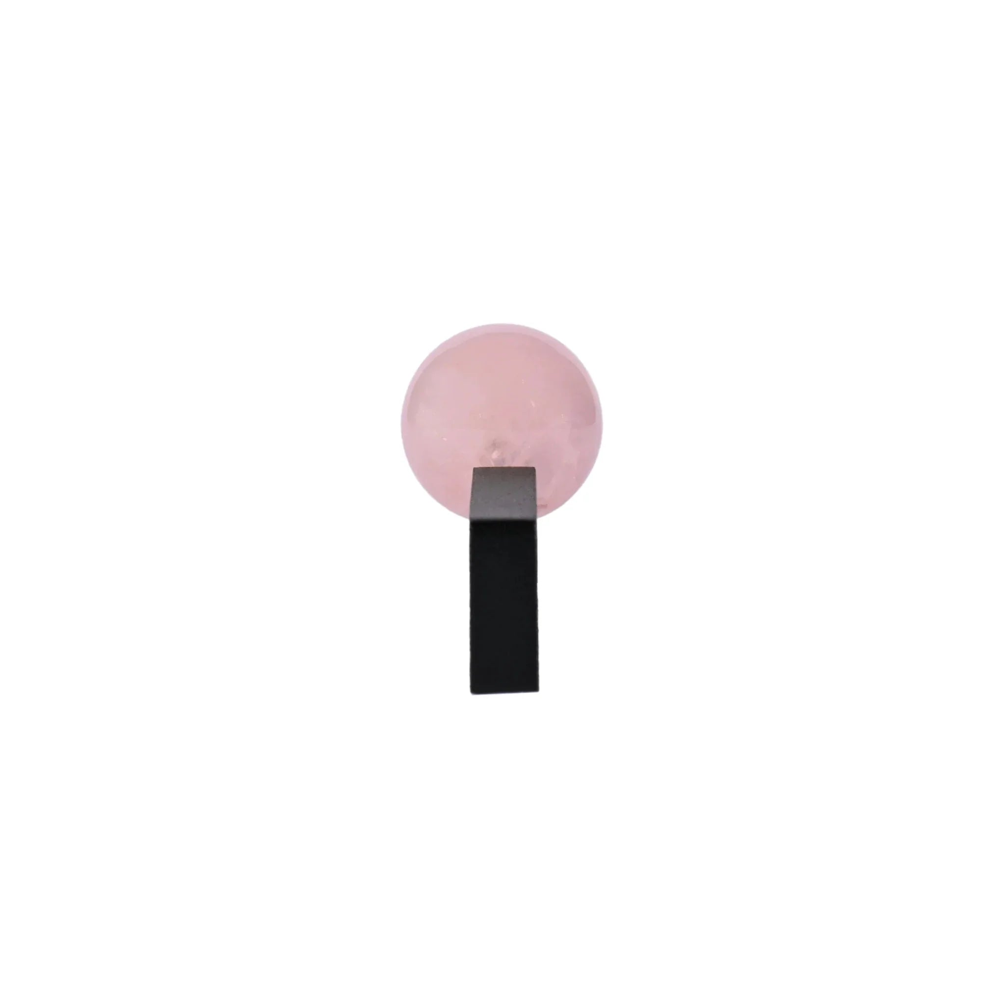 The Mantara C-0027 Calyx Handle is a modern crystal handle in black and pink, ideal for cabinets, wardrobes, and drawers.