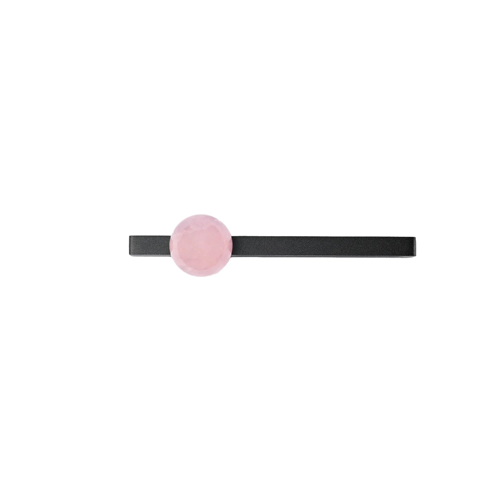 The Mantara C-0027 Calyx Handle is a modern crystal handle in black and pink, ideal for cabinets, wardrobes, and drawers.