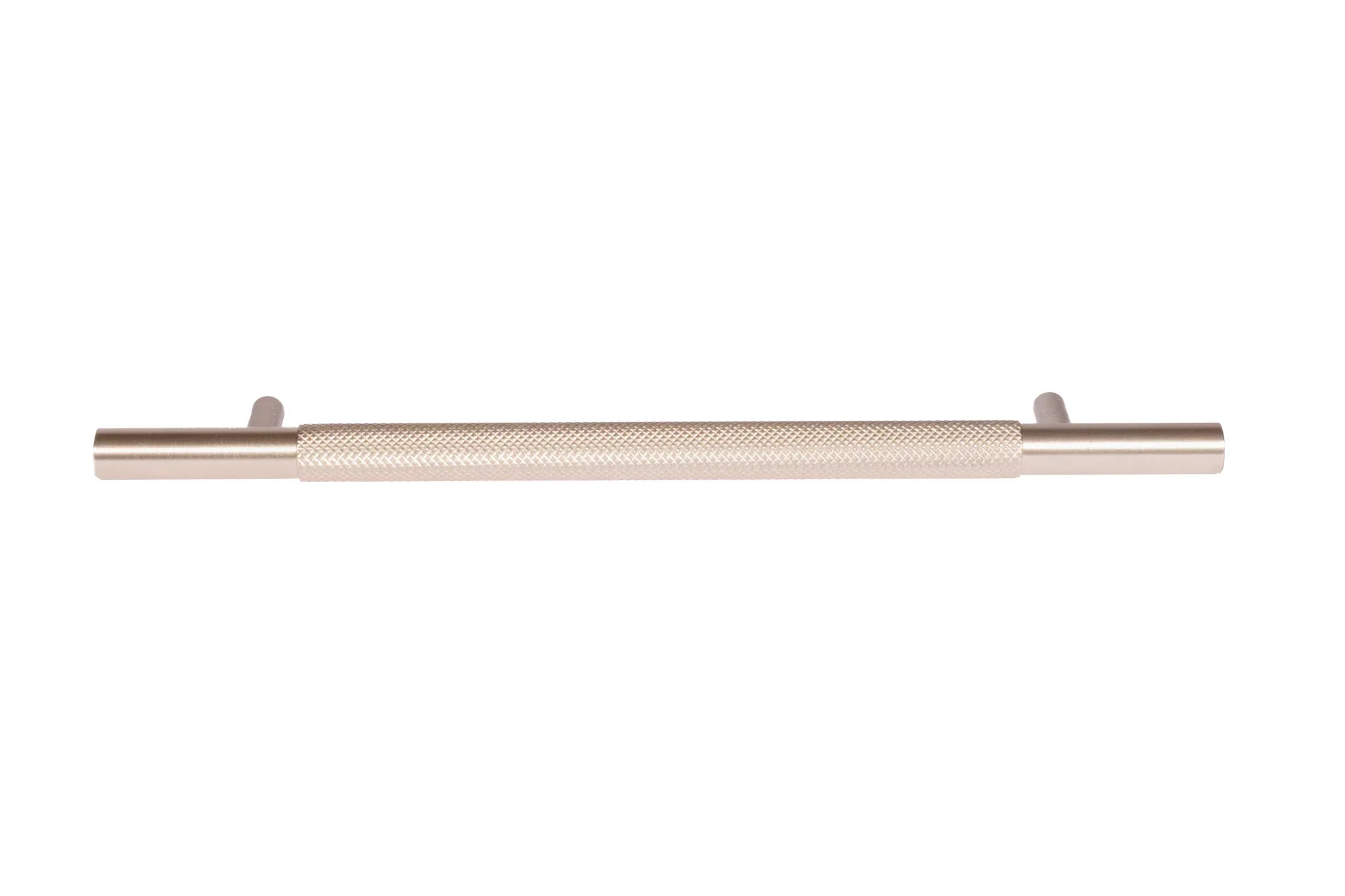 The Mantara AL-0018 Caro Handle is a modern aluminum alloy handle in gold with a brushed finish, ideal for drawers and cabinets.