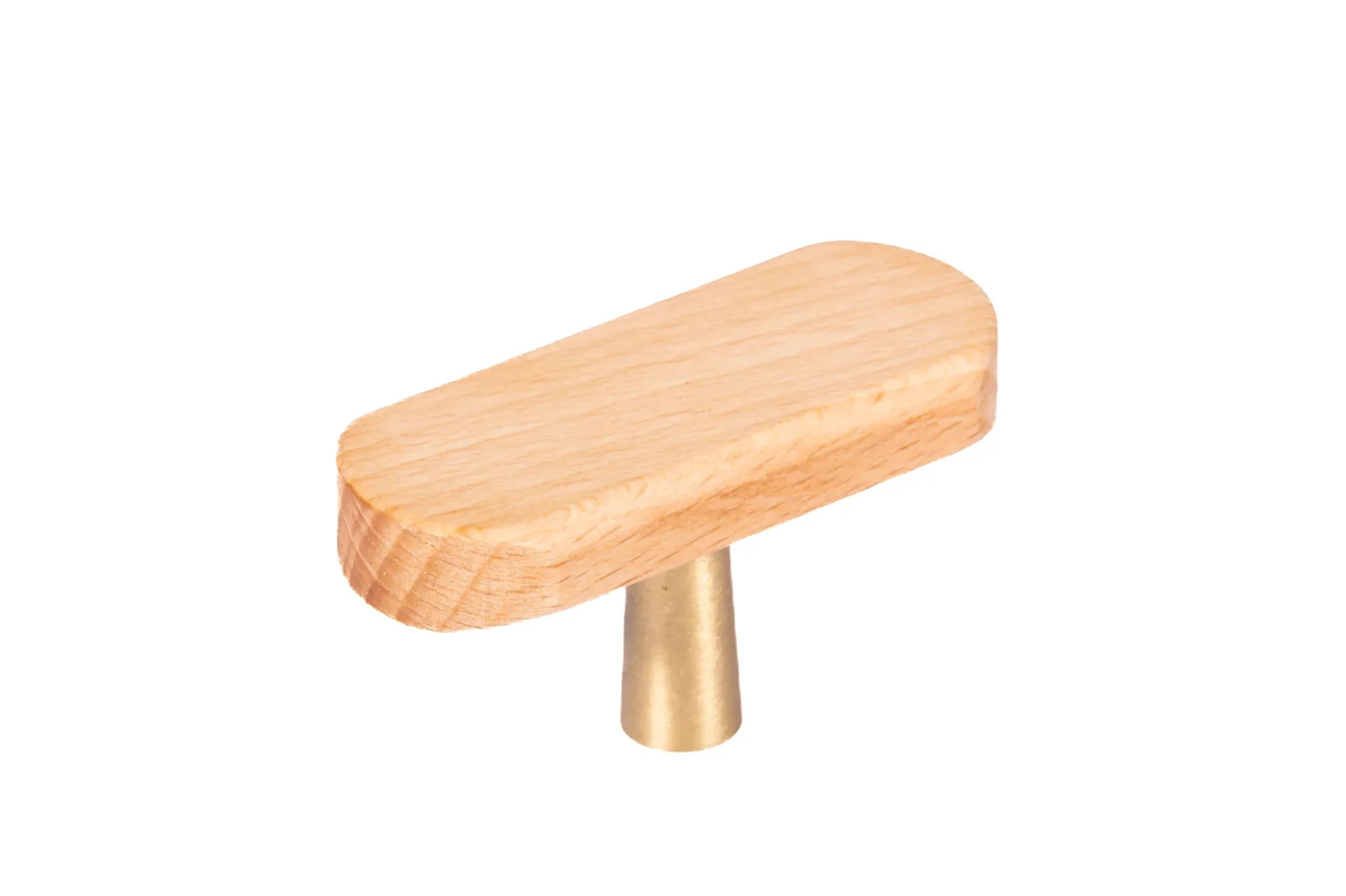 Mantara Cedric Handle W-0048 is a modern beech wood Tbar handle, ideal for kitchen drawers, dresser drawers.