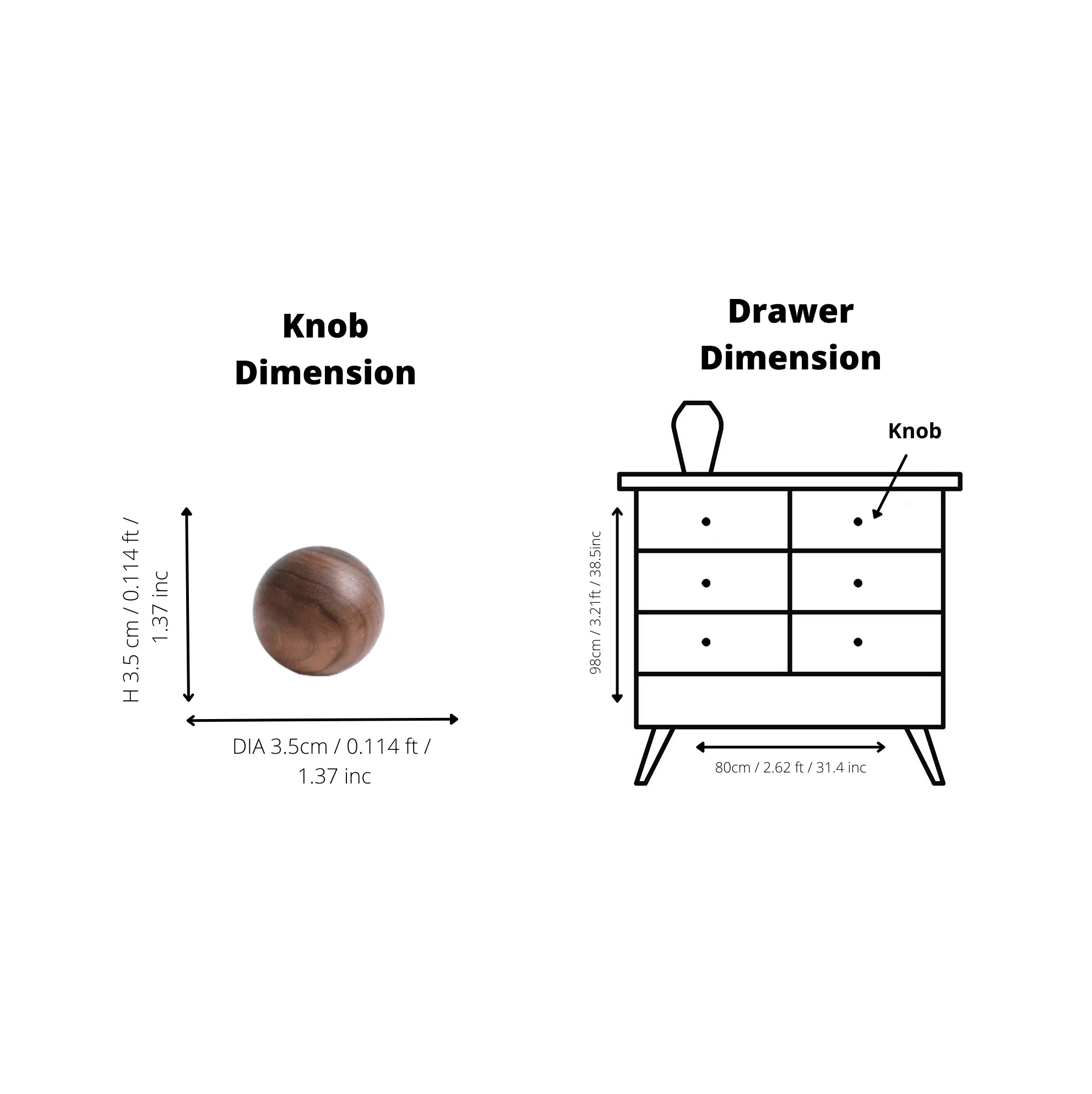 Mantara Celestial Dome Knob W-0022 is a modern wooden knob in brushed brown ideal for drawers, cabinets, and kitchen use.
