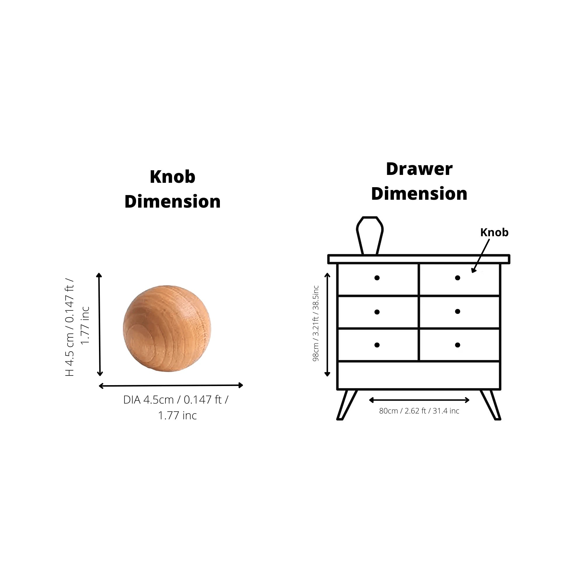 Mantara Celestial Dome Knob W-0022 is a modern wooden knob in cherry finish, ideal for drawers, cabinets, and kitchen use.