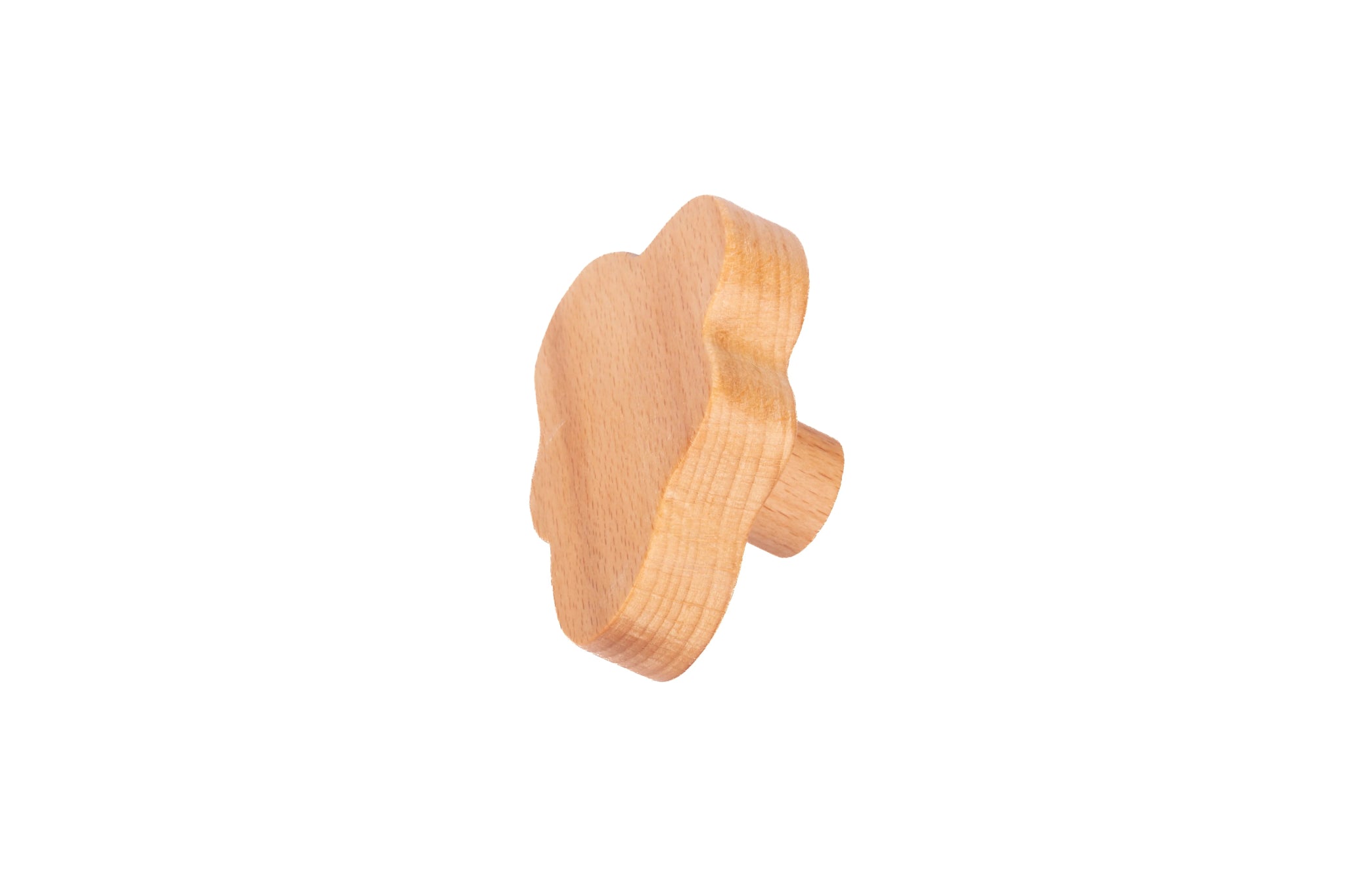 Mantara Cloud Hook W-0046 is a modern beech wood knob, ideal for kitchen drawers, dresser drawers.