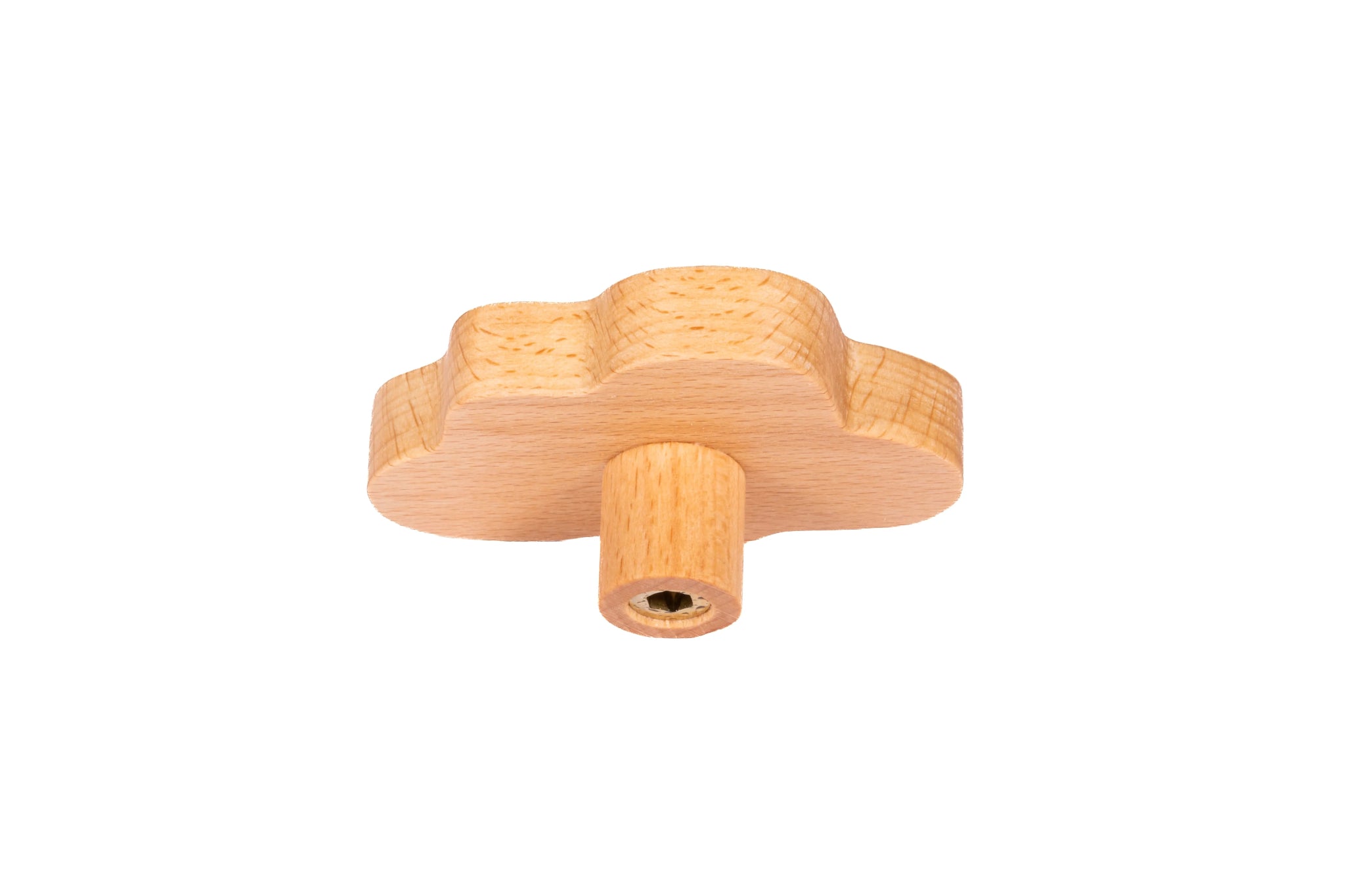 Mantara Cloud Hook W-0046 is a modern beech wood knob, ideal for kitchen drawers, dresser drawers.