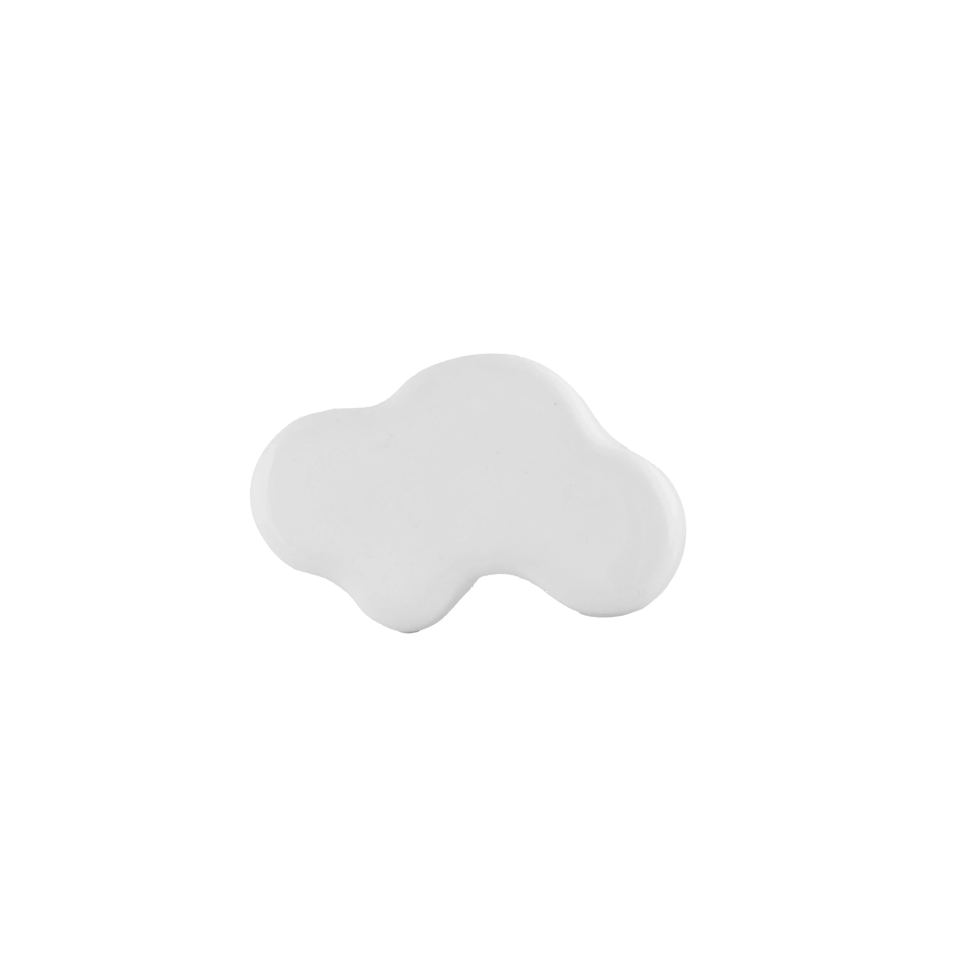 The Mantara CR-0003 Cloud Knob is a modern ceramic knob in white with a polished finish, ideal for drawers, cabinets, and wardrobes.