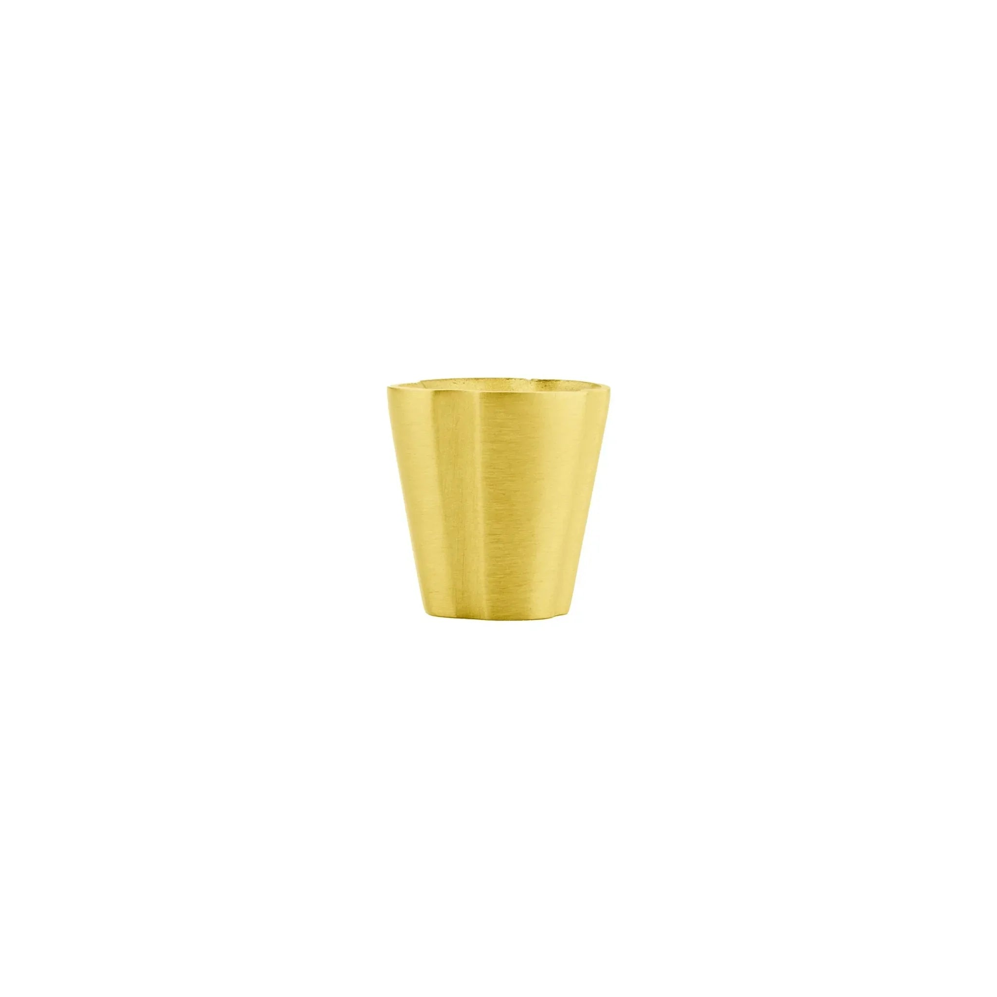 The Mantara B-0011 Clover Knob is a modern gold knob in brushed finish, perfect for wardrobes, kitchens, drawers, and cabinets.