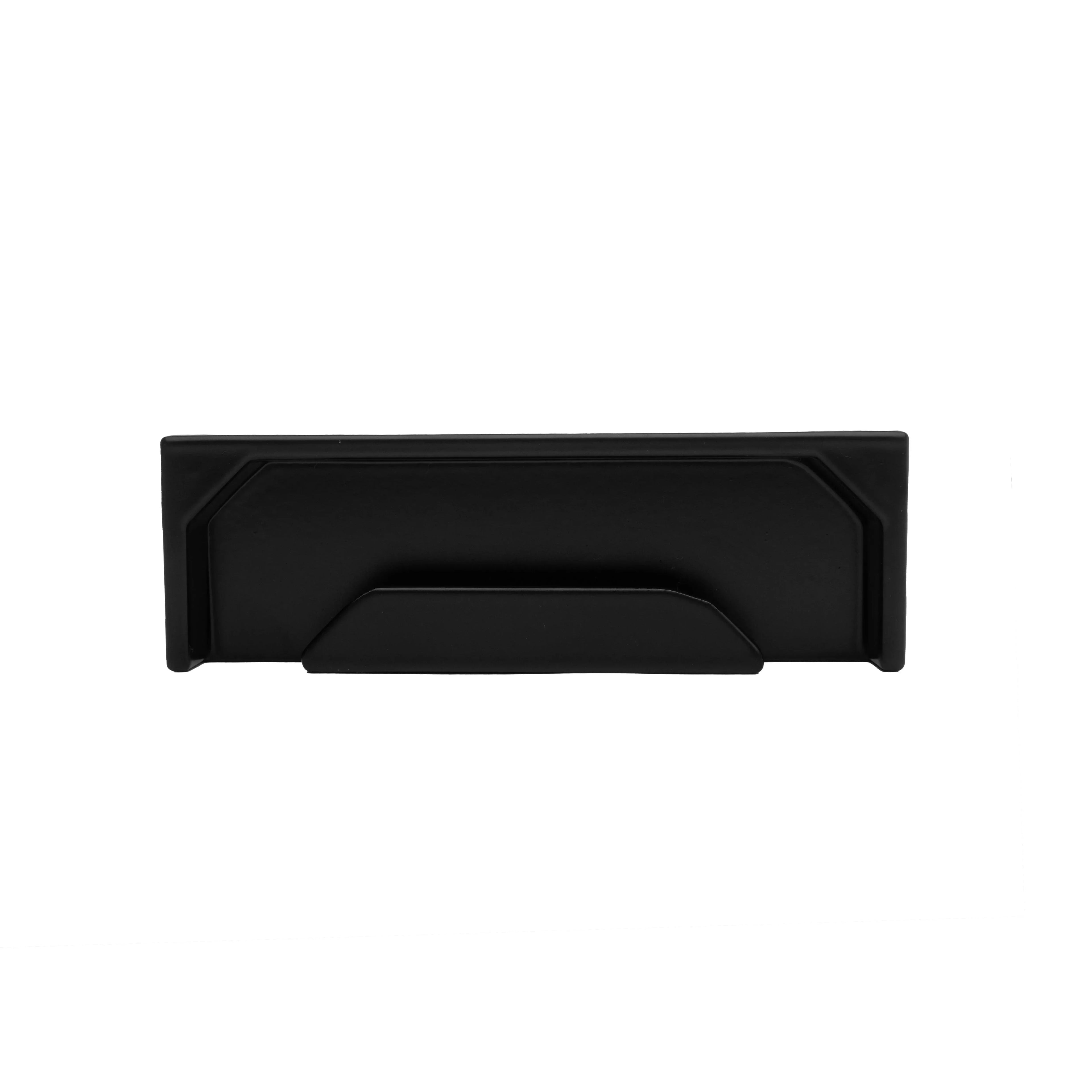 Mantara Concealed Furrow Handle Z-0014 is a modern zinc alloy handle in matte black finish, ideal for sliding doors, drawers, and cupboards.