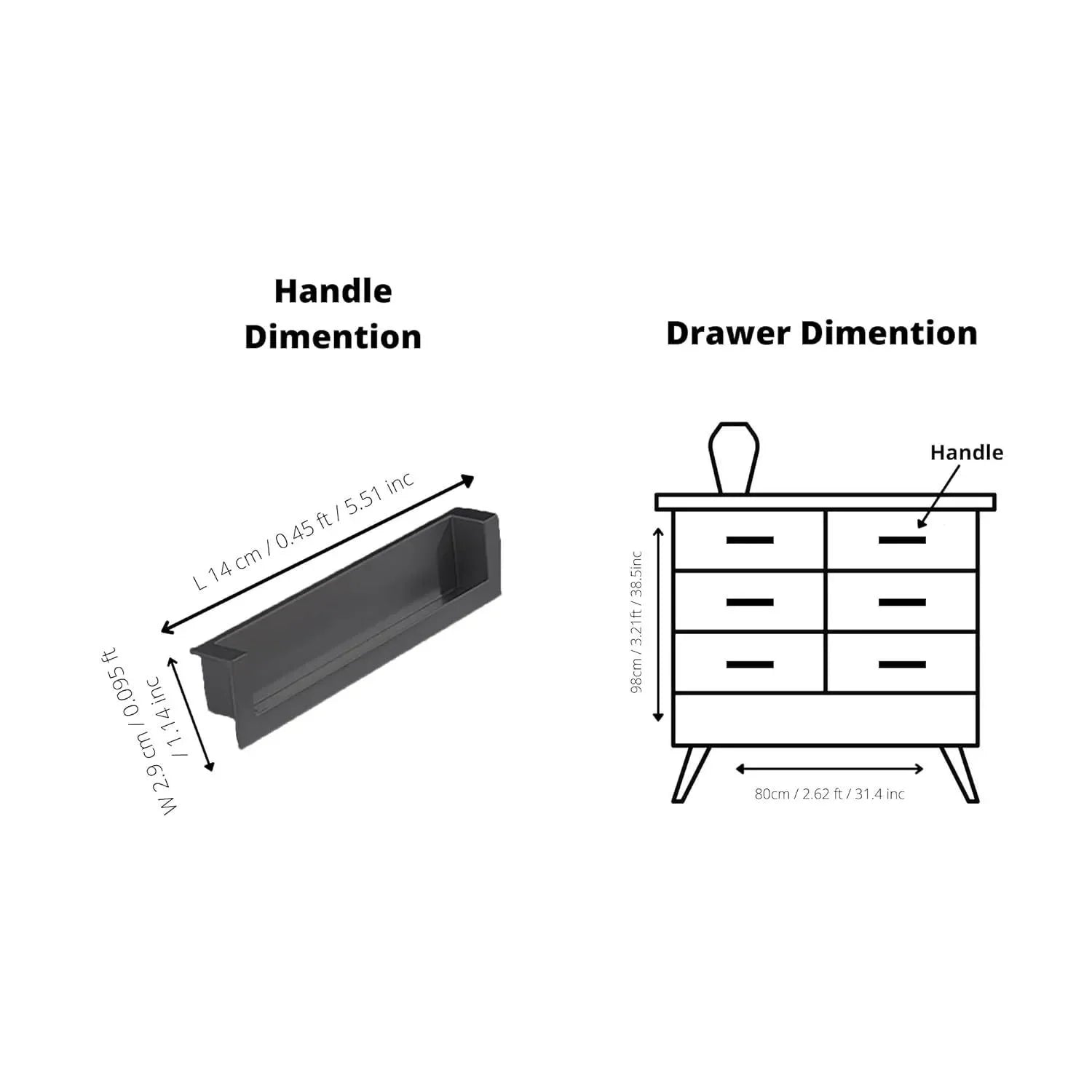 Mantara Concealed Rectangular Handle Z-0013 is a modern zinc handle in matte black, ideal for wardrobes and furniture.