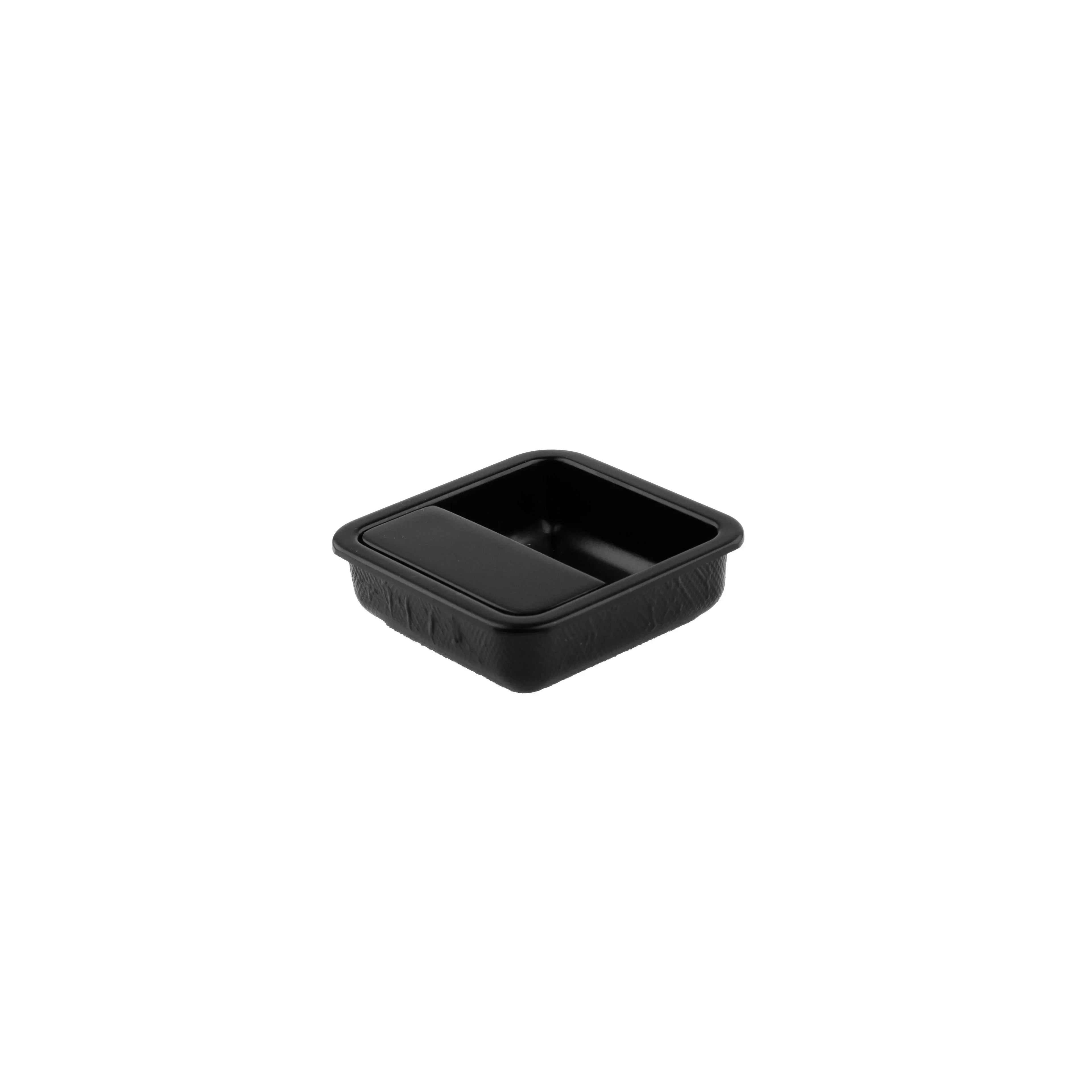 Mantara Concealed Square Handle Z-0011 is a modern zinc handle in matte black ideal for sliding doors and furniture.
