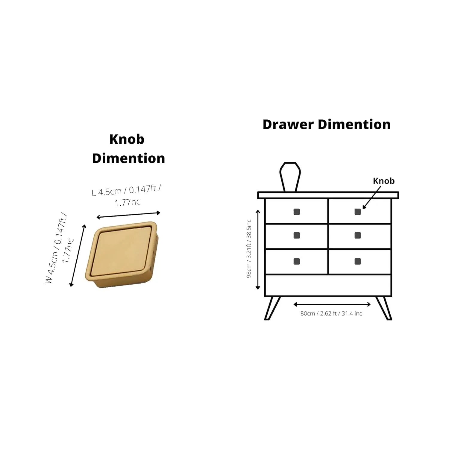 Mantara Concealed Square Handle Z-0009 is a modern zinc alloy knob in brushed gold ideal for drawers,dresser drawers and hooks.