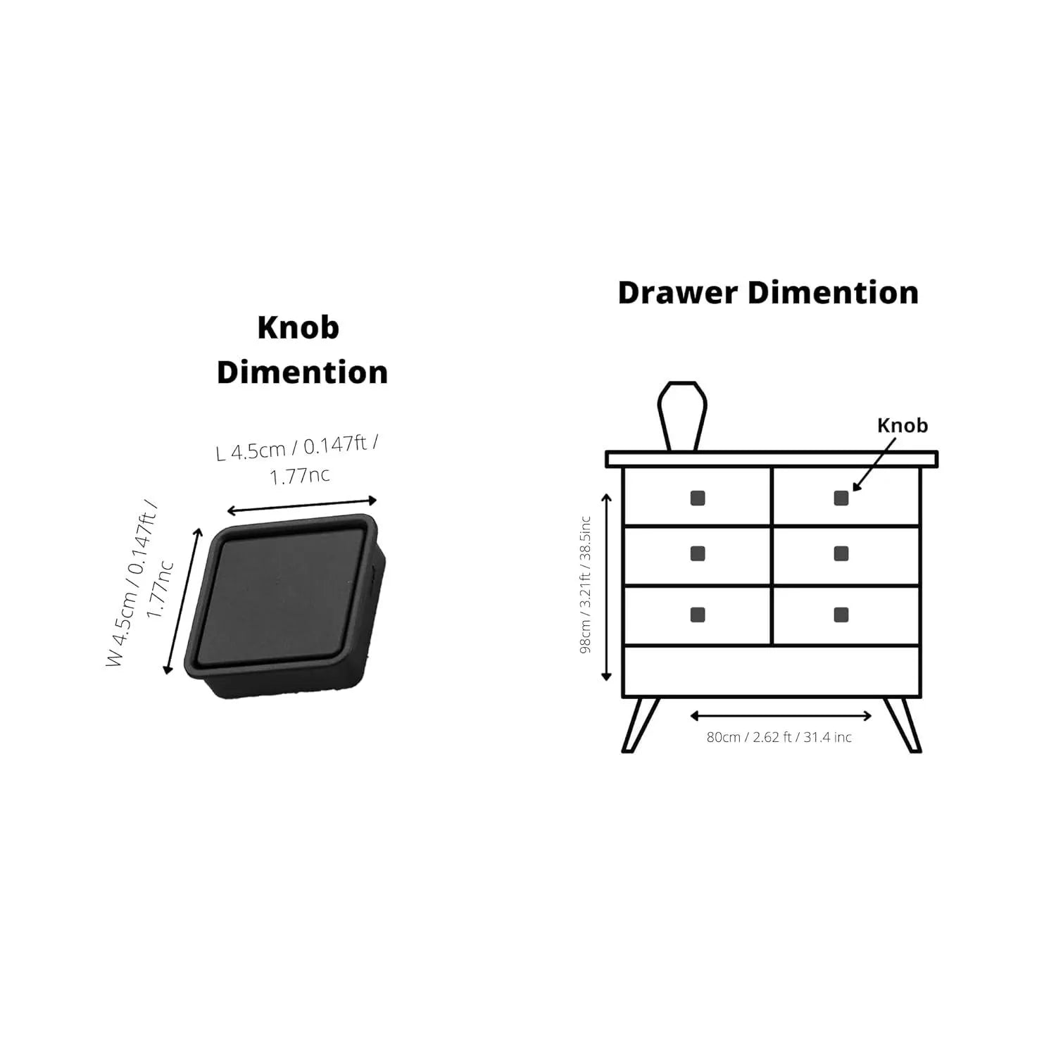 Mantara Concealed Square Handle Z-0009 is a modern zinc alloy knob in brushed black ideal for drawers,dresser drawers and hooks.