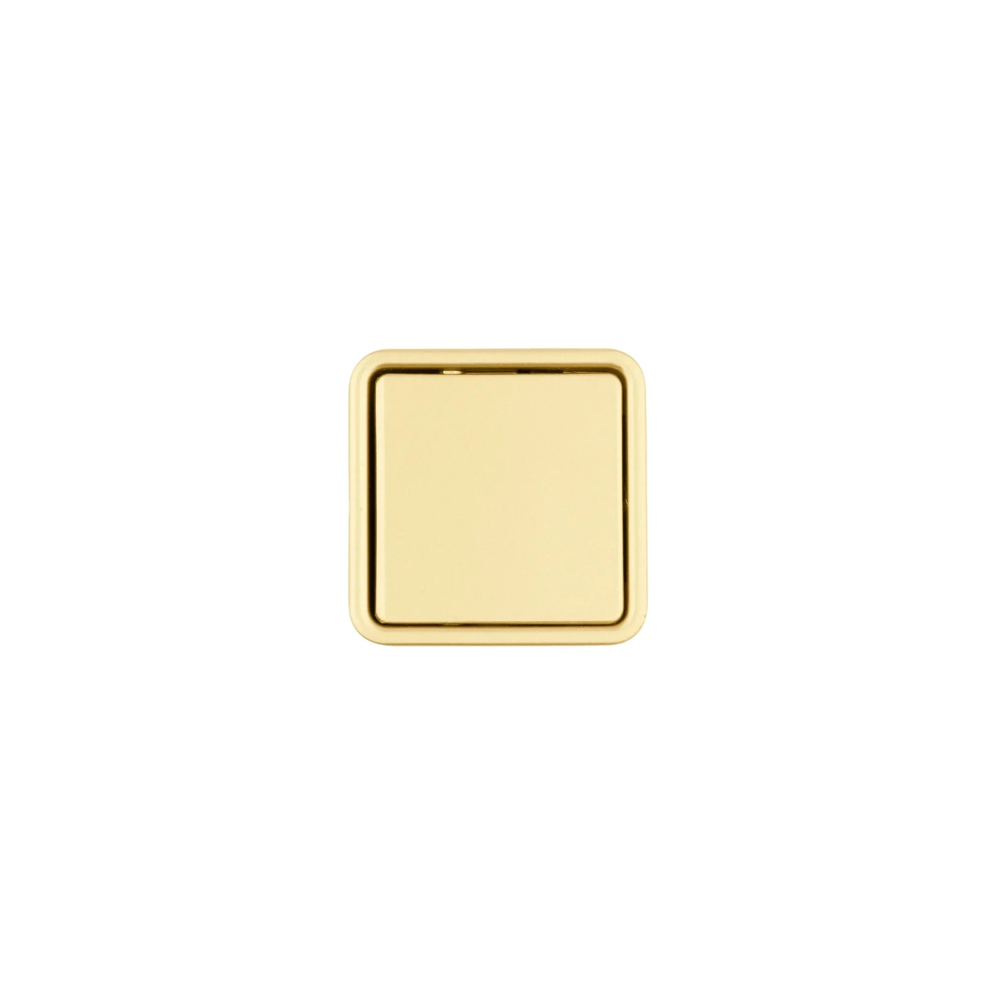 Mantara Concealed Square Handle Z-0009 is a modern zinc alloy knob in brushed gold ideal for drawers,dresser drawers and hooks.